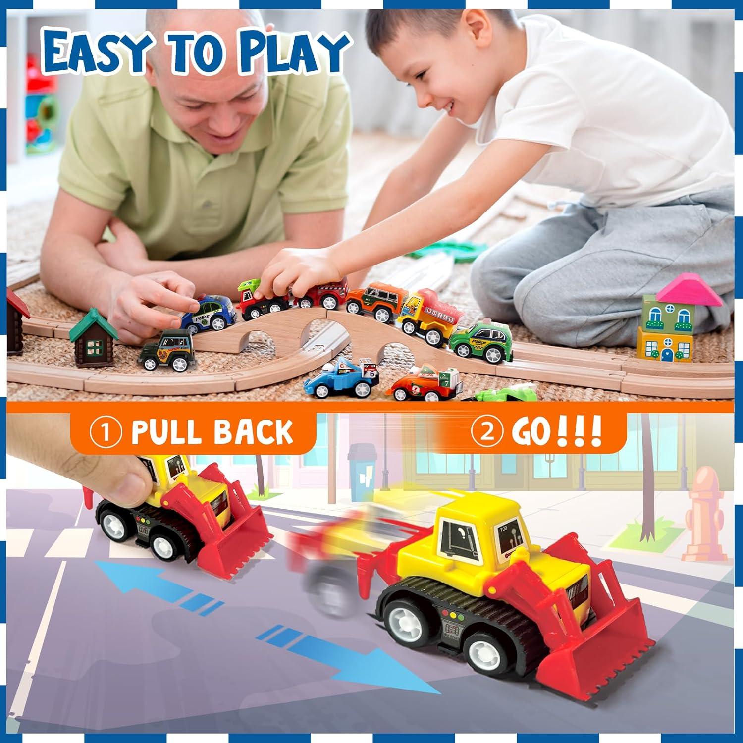 Juego de 50 Coches de Juguete MindPal con Organizador