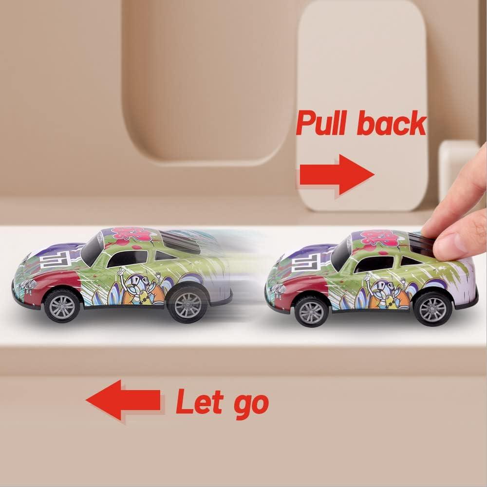 Set de coches de retroceso ZOHANINDL 3 piezas 1:28 para niños