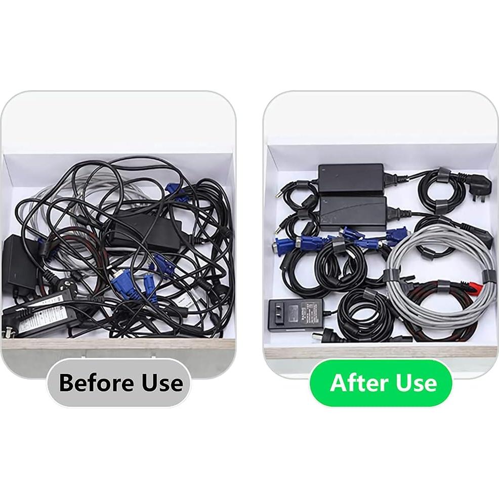 100 Bridas Reutilizables Oksdown 15,24 cm Ajustables Negras