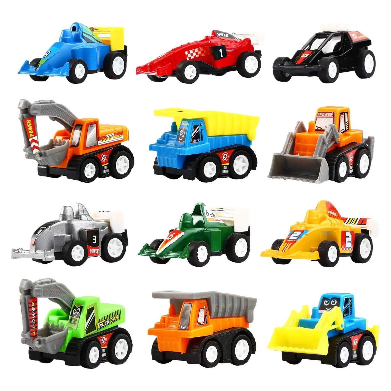 Vehículos de Retroceso Yeonha Paquete 12 Mini Autos 6,35 cm