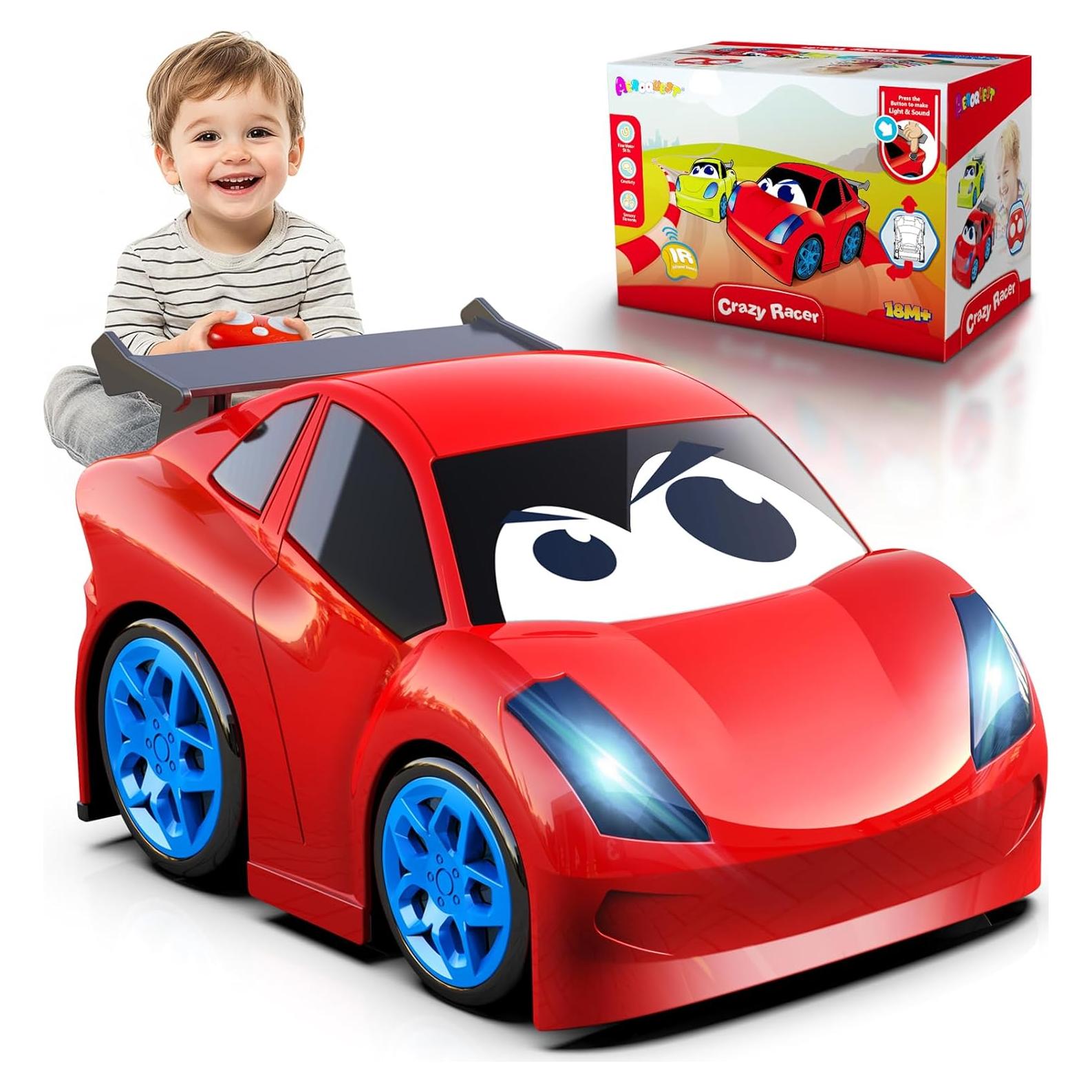 Coche RC Aeroquest Rojo para Niños 2-4 Años con Luces