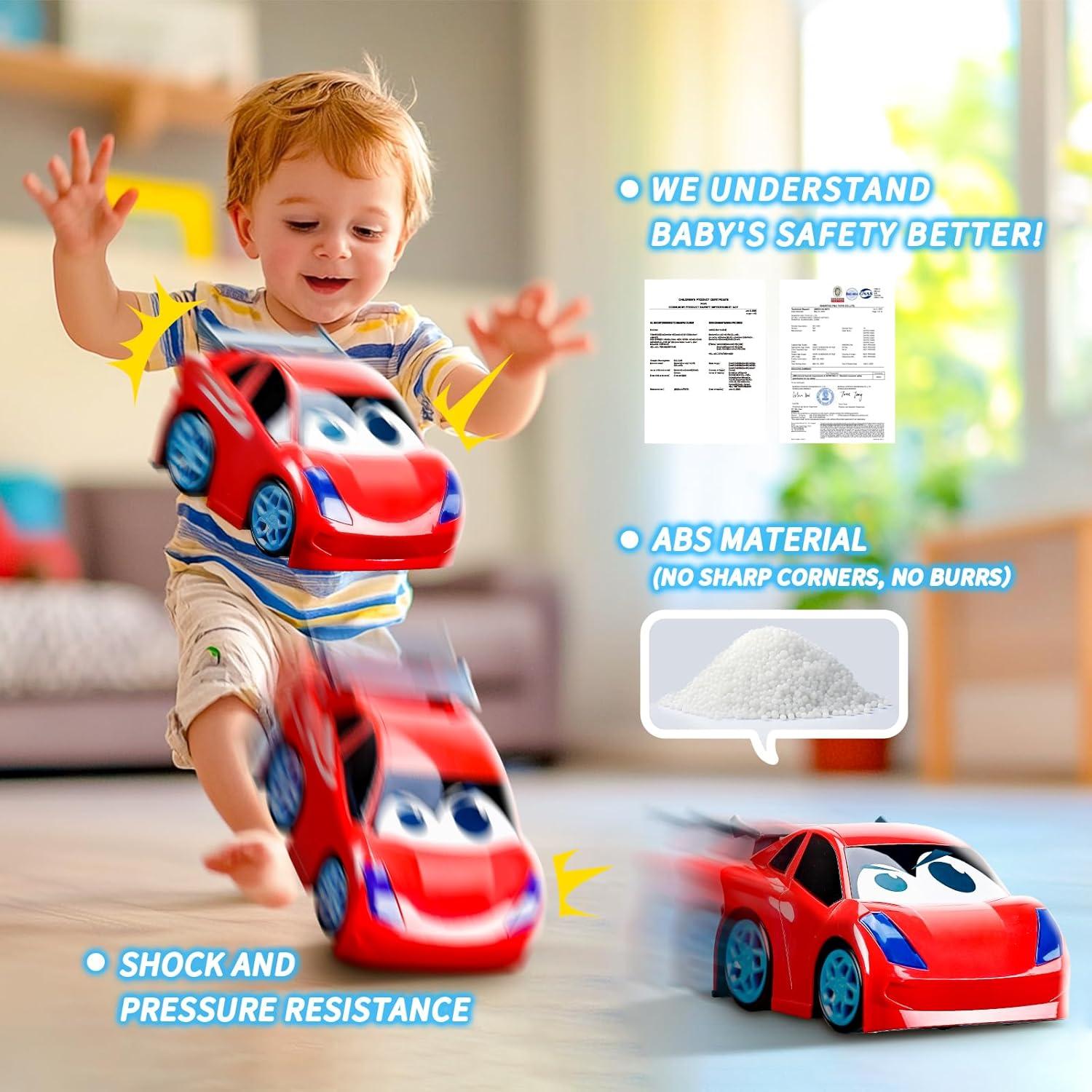 Coche RC Aeroquest Rojo para Niños 2-4 Años con Luces