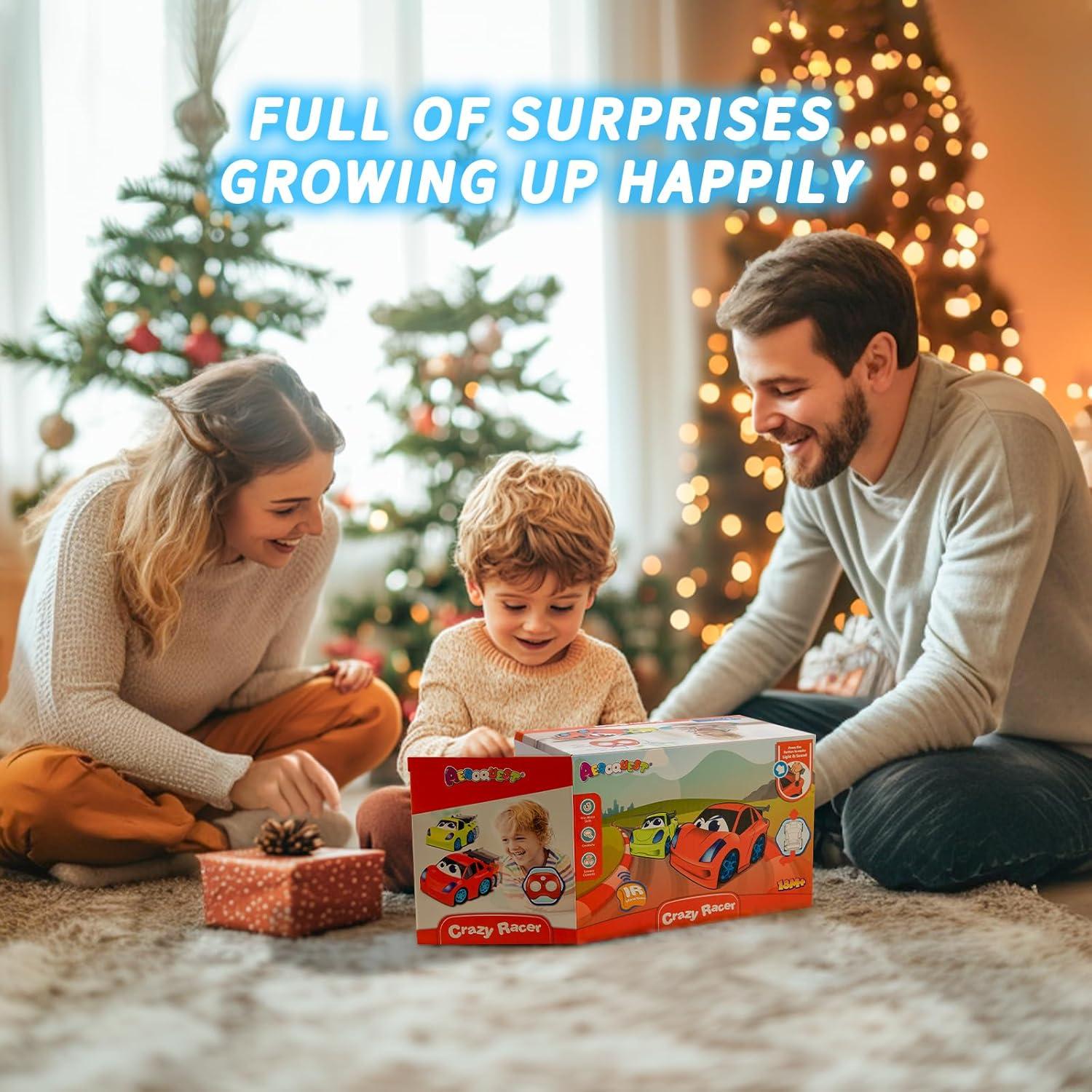 Coche RC Aeroquest Rojo para Niños 2-4 Años con Luces