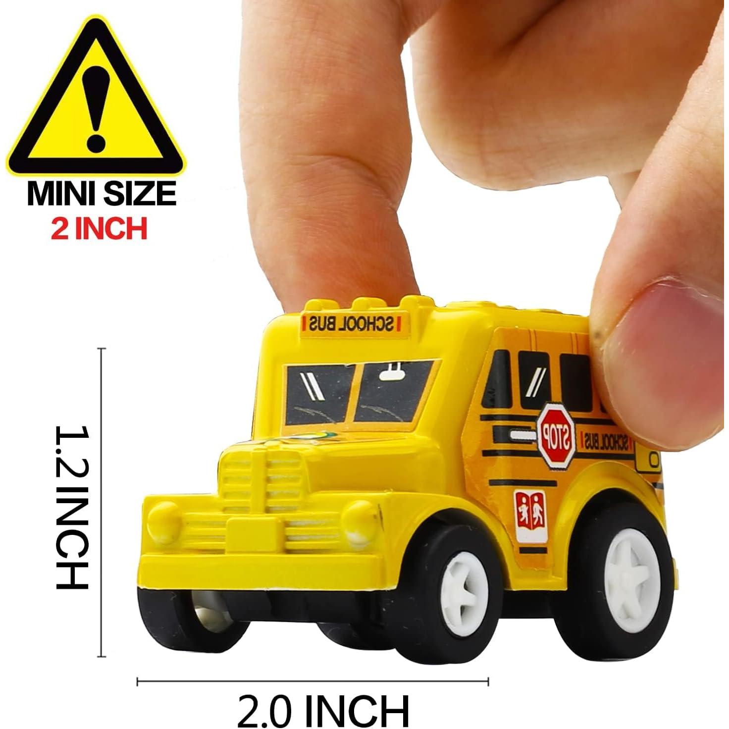 Coche de Retroceso Funcorn Toys - 12 Vehículos Mini 5 cm