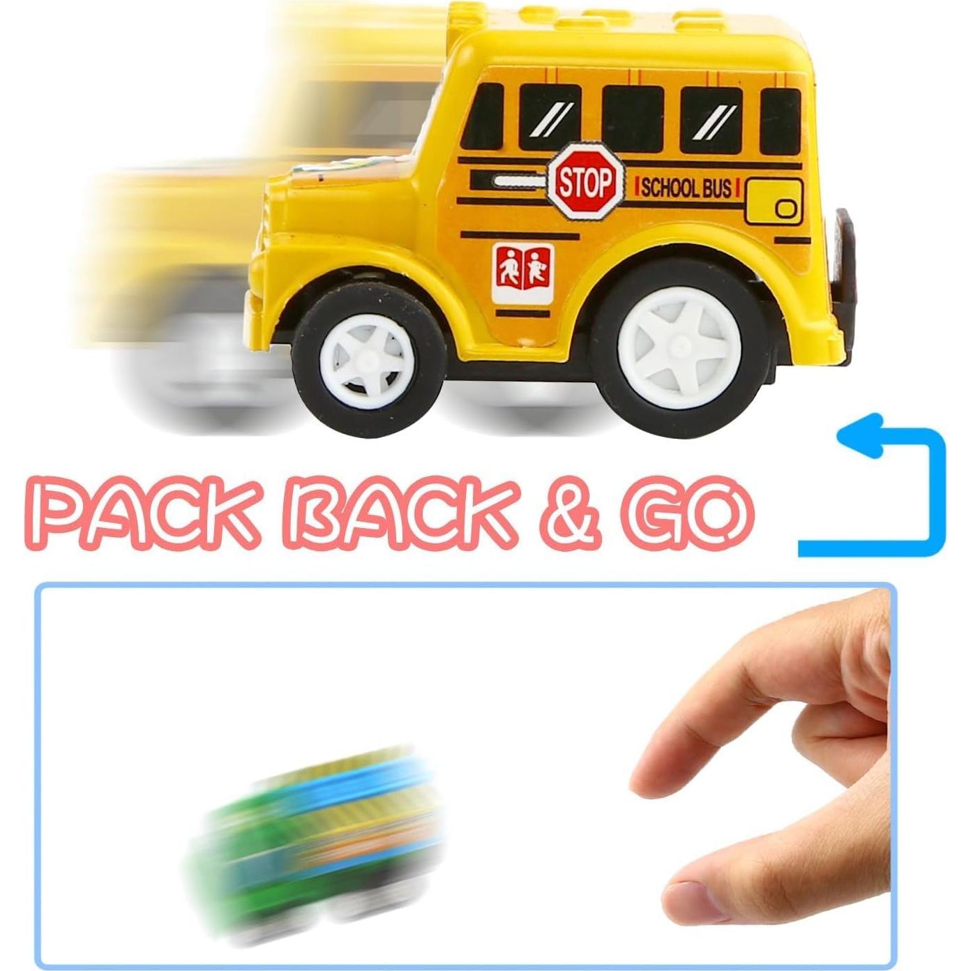 Coche de Retroceso Funcorn Toys - 12 Vehículos Mini 5 cm