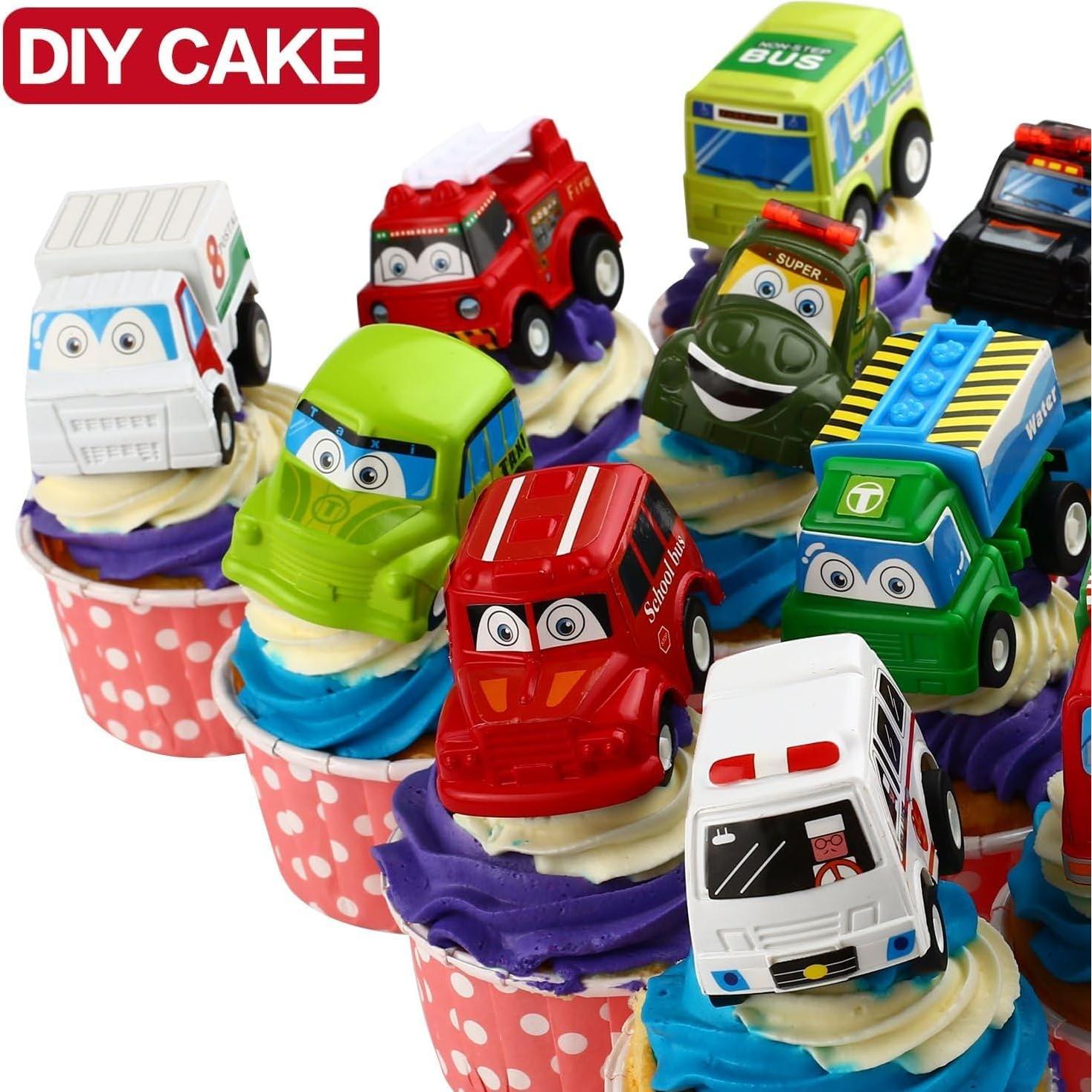 Coche de Retroceso Funcorn Toys - 12 Vehículos Mini 5 cm