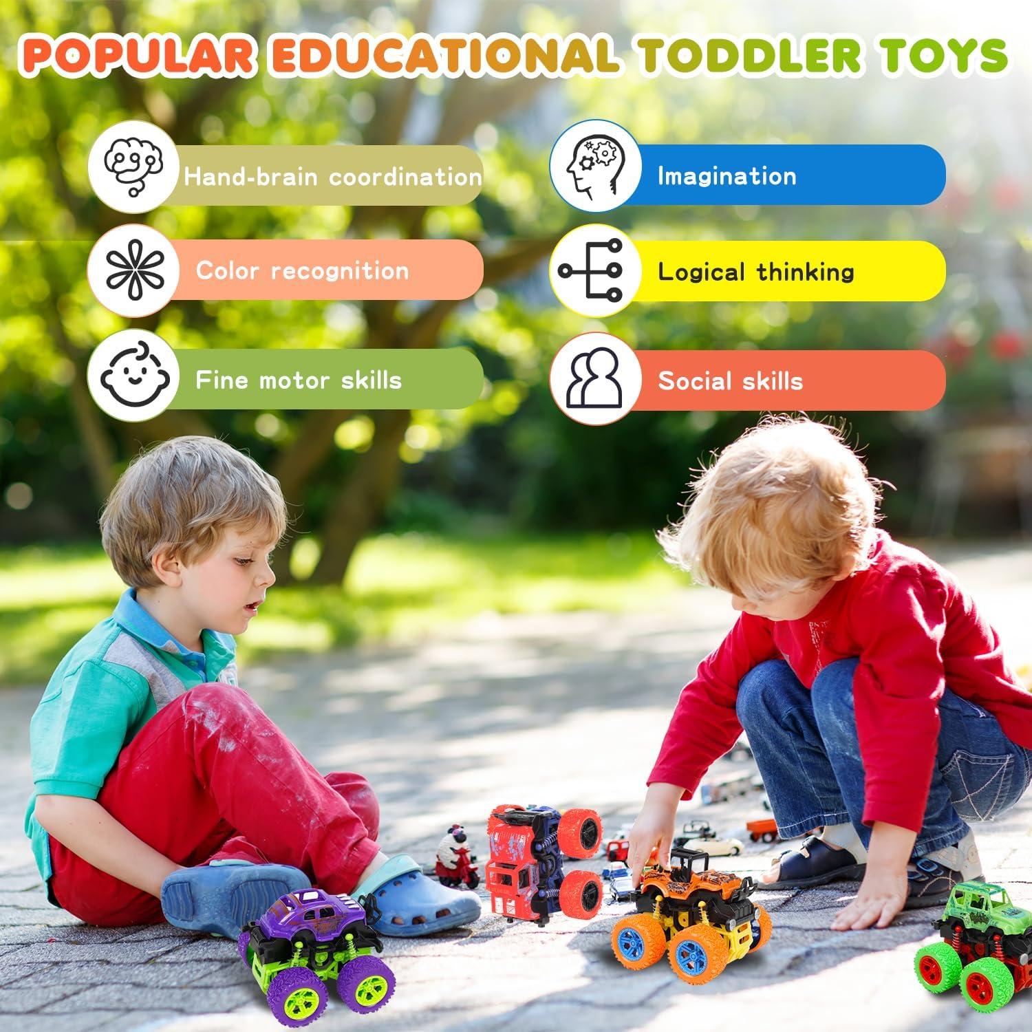 Camión Monstruo LEFEI Set de 4 Juguetes para Niños