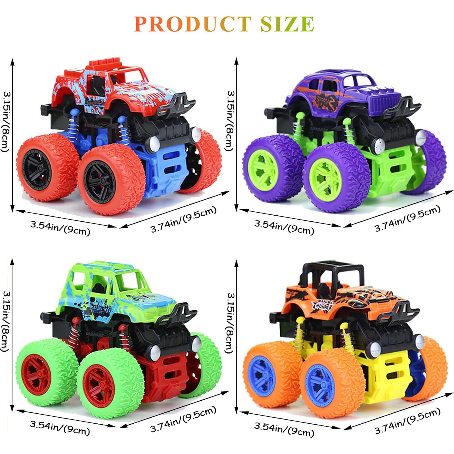 Camión Monstruo LEFEI Set de 4 Juguetes para Niños