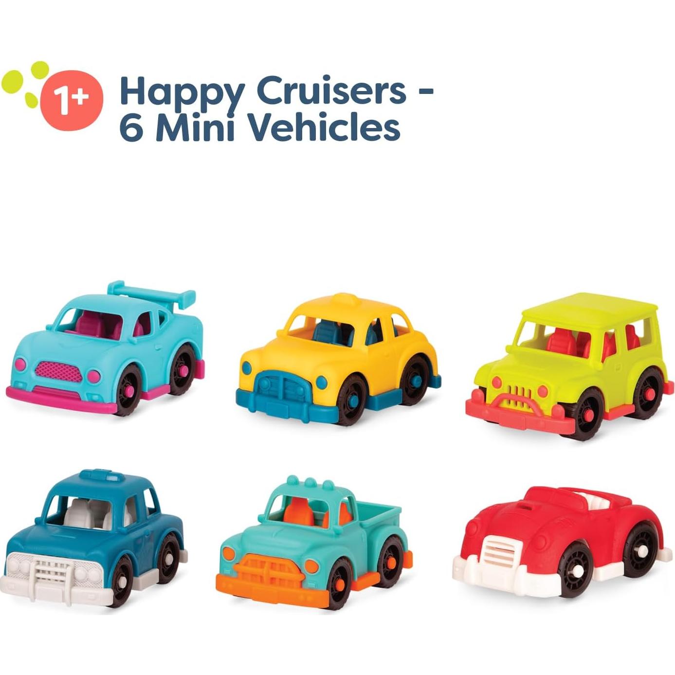 Mini Vehículos B. toys Happy Cruisers - 6 Autos Juguete