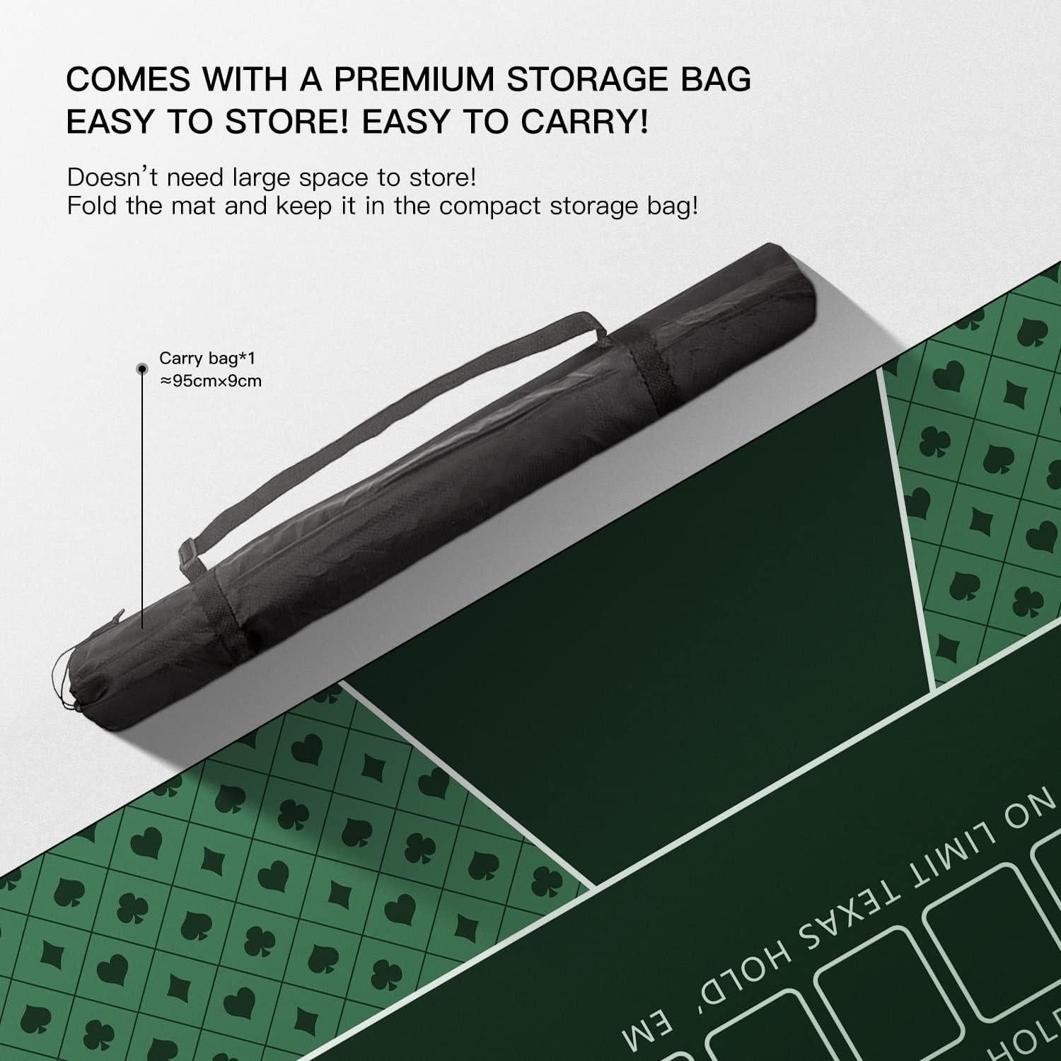 Tapete de Póker YUZPKRSI 178 x 89 cm Antideslizante