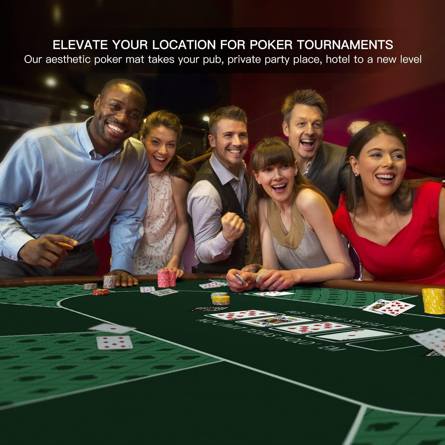 Tapete de Póker YUZPKRSI 178 x 89 cm Antideslizante