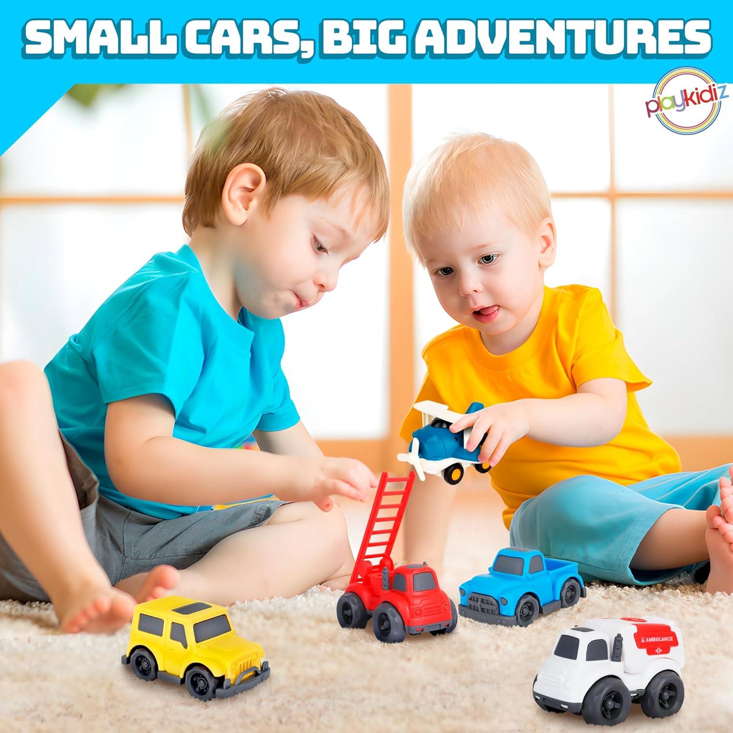 Conjunto de 5 Juguetes de Autos Playkidiz para Niños 3-5 Años