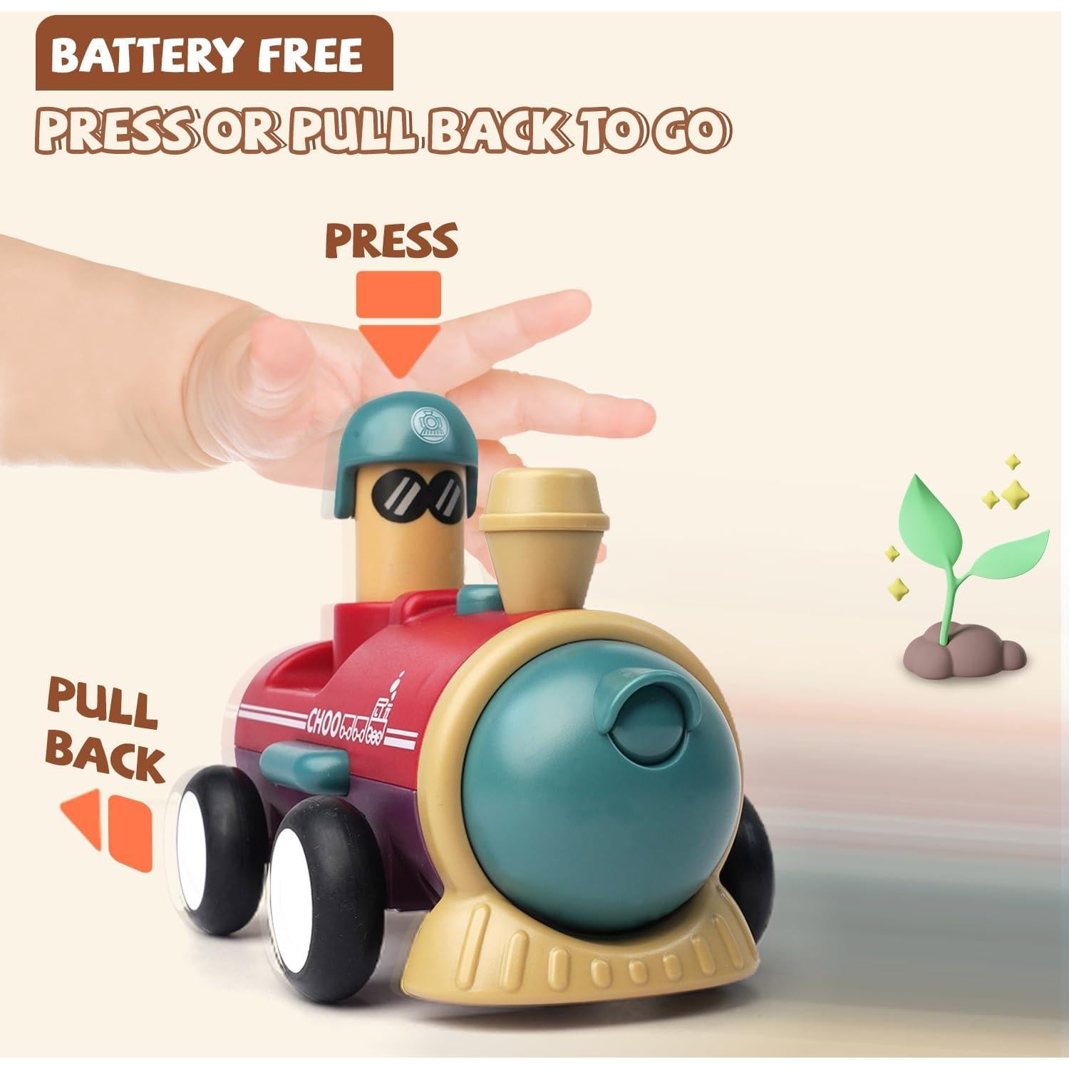 LiKee Juguetes de Coches para Niños 4 Piezas Transporte