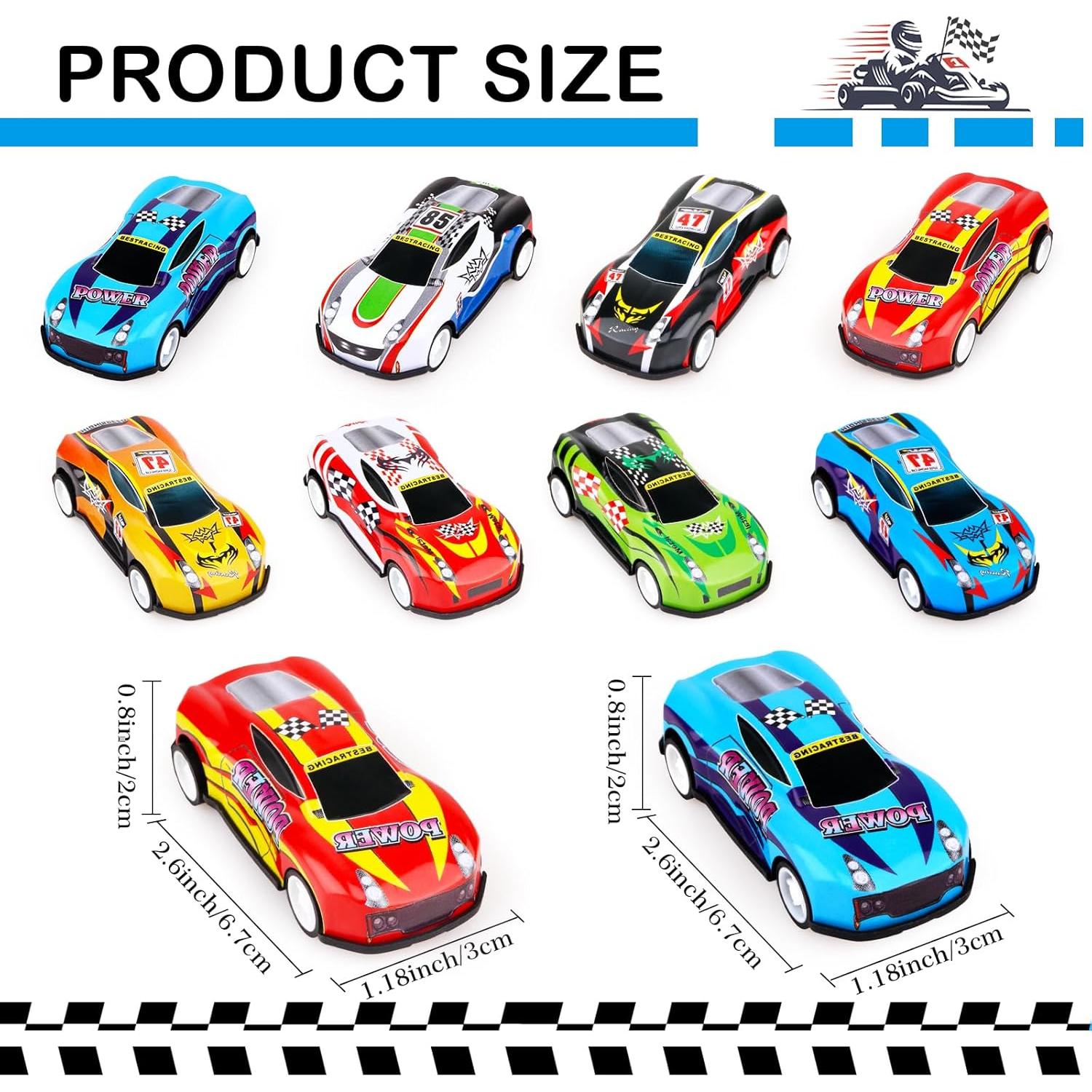 28 Coches Miniatura Adecortalk para Niños 3 a 8 Años