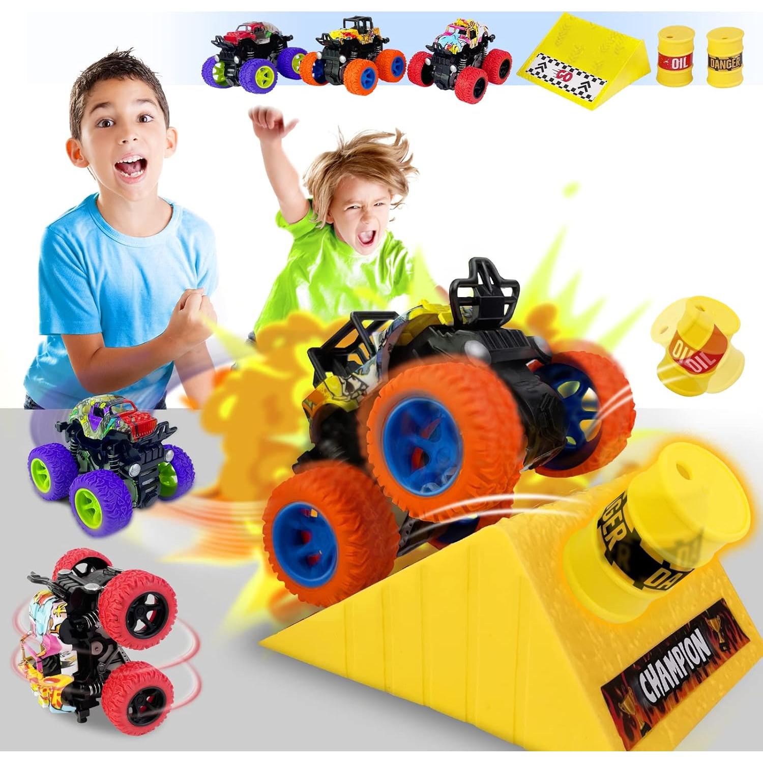Set de 3 Camiones Monstruo CozyBomB para Niños 3-5 Años