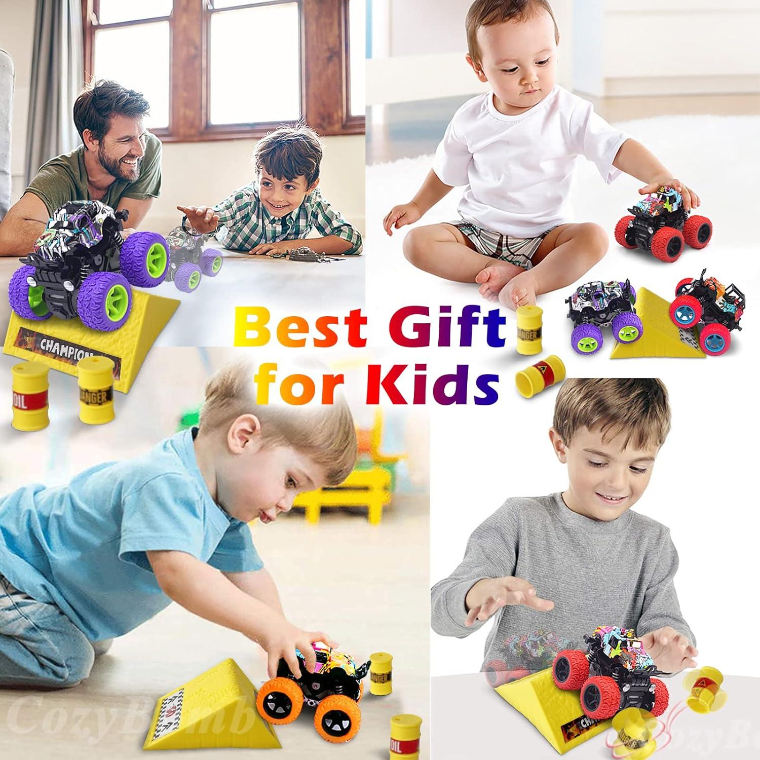 Set de 3 Camiones Monstruo CozyBomB para Niños 3-5 Años