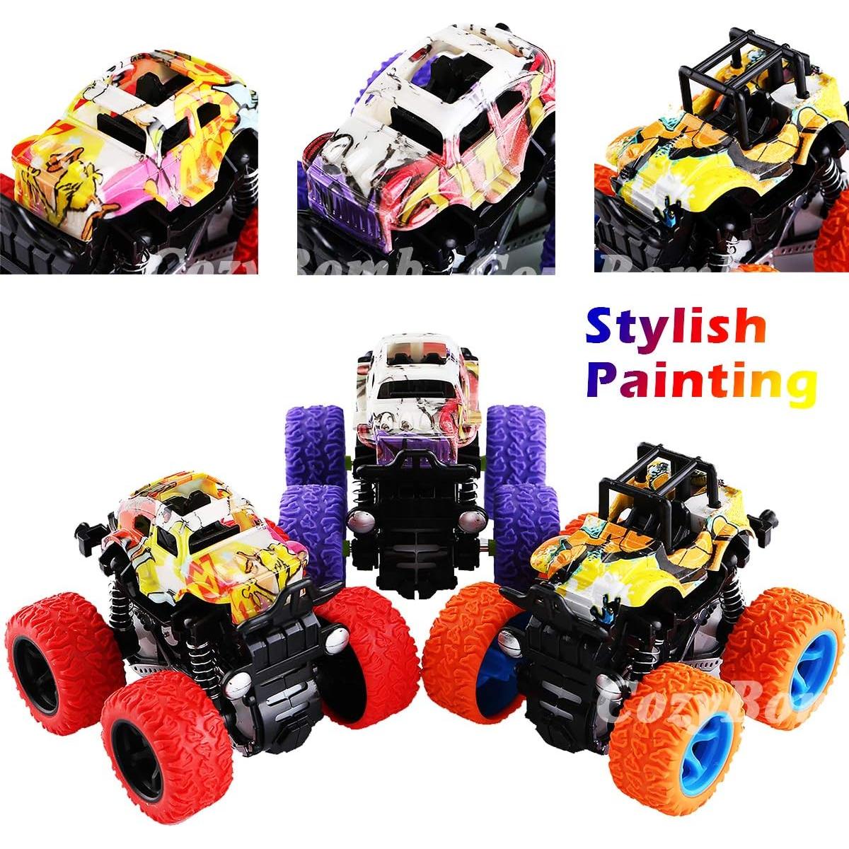 Set de 3 Camiones Monstruo CozyBomB para Niños 3-5 Años