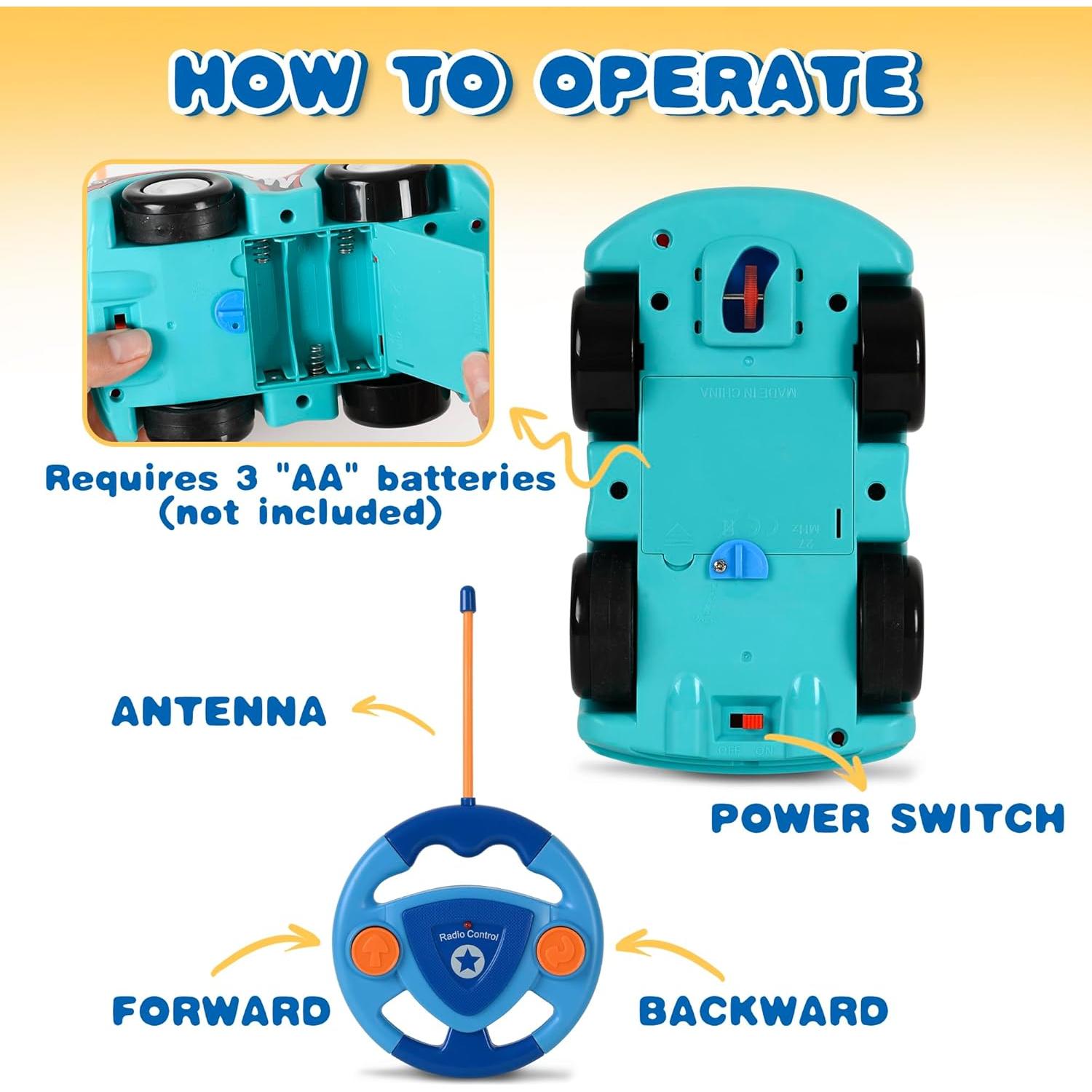 Coches RC Haktoys 2-Pack - Policías y Carreras para Niños