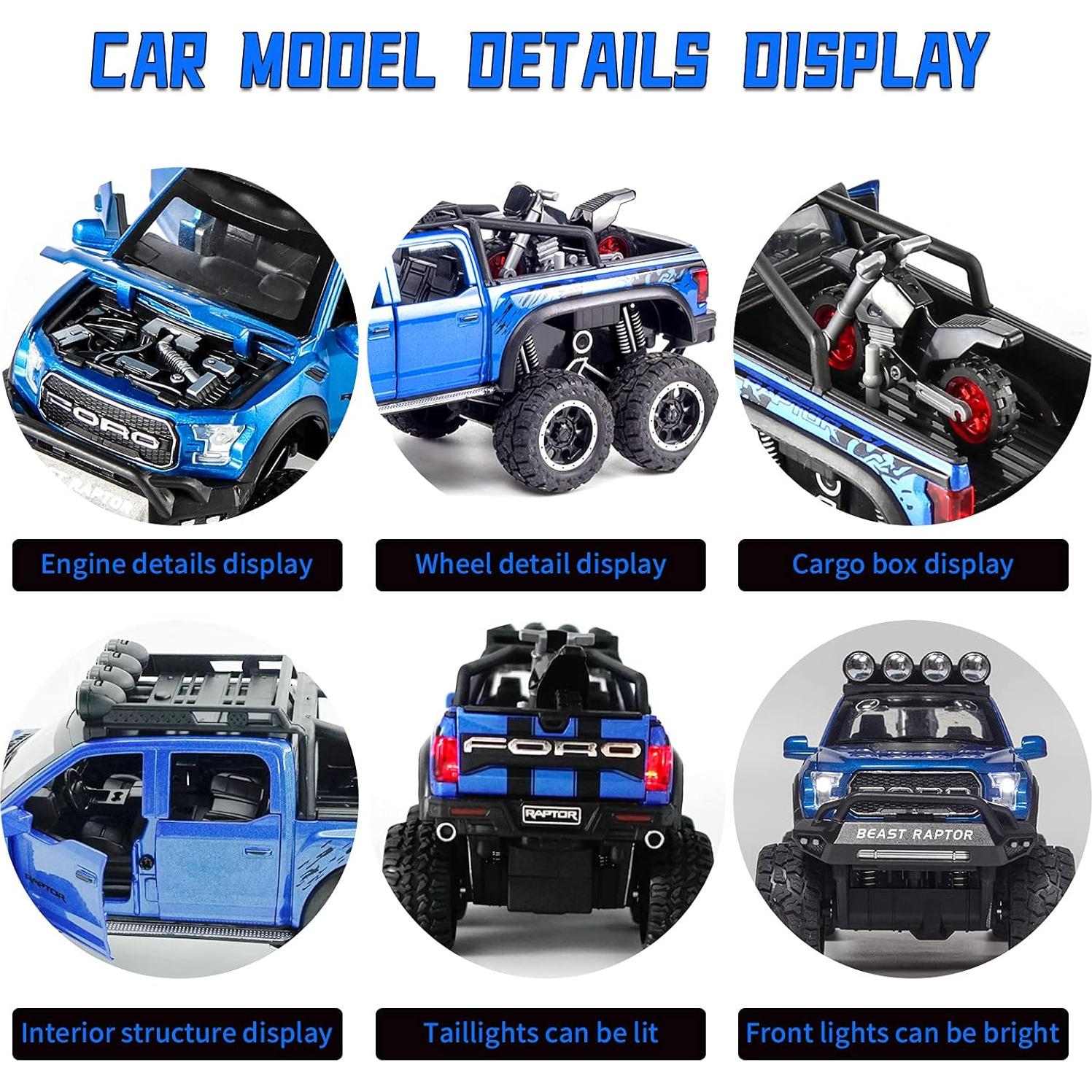 Camión Monstruo F150 Ming You 1/24 con Sonido y Luz