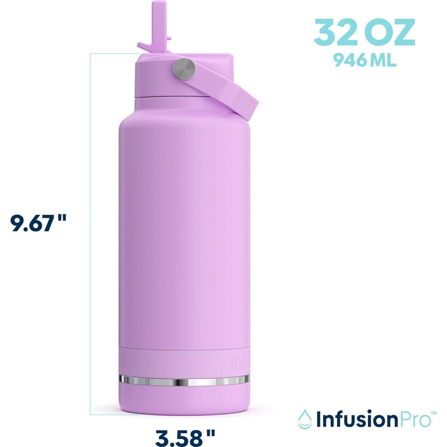 Botella Infusora Infusion Pro 32 oz Acero Inoxidable