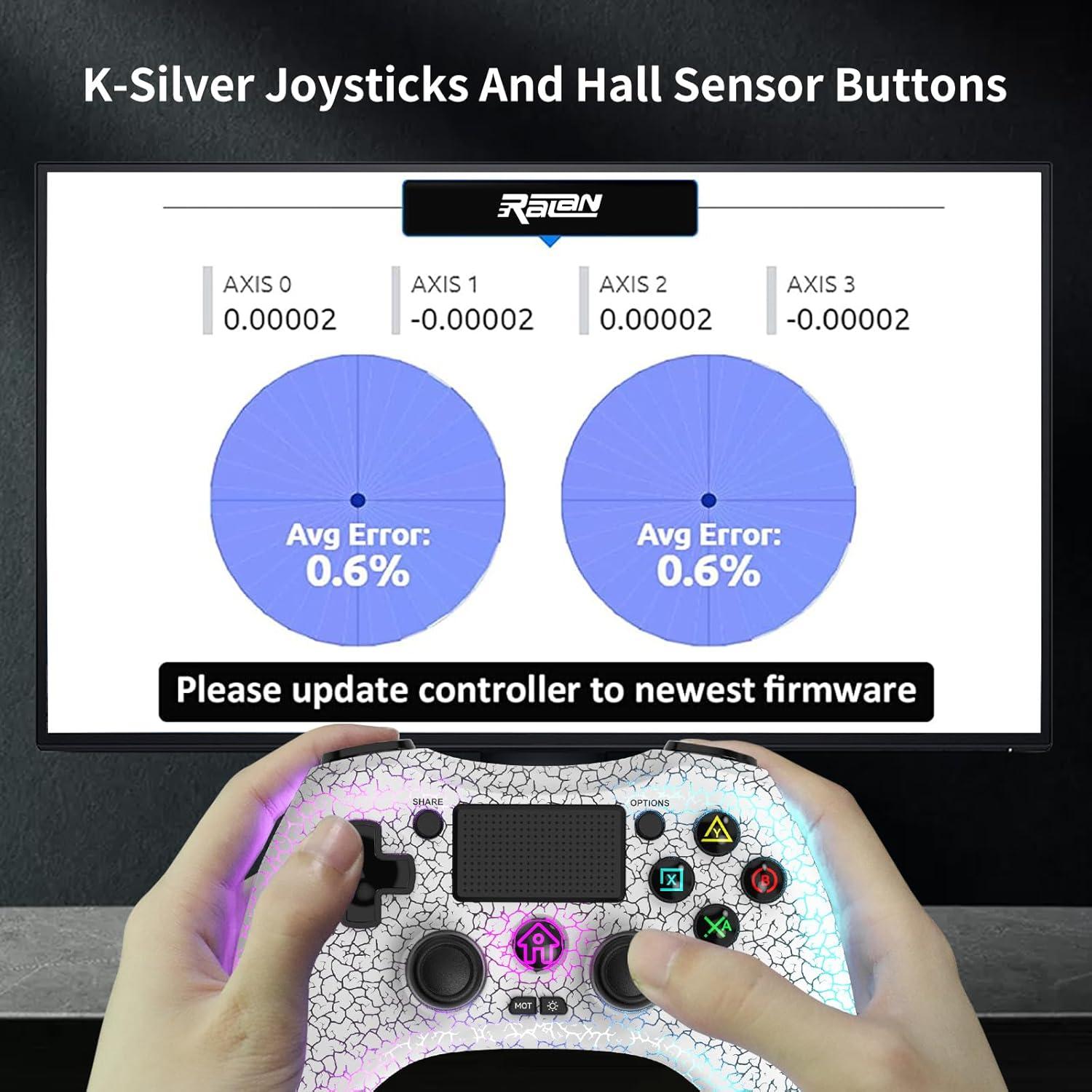 Controlador Inalámbrico RALAN LED 8 Colores para PS4