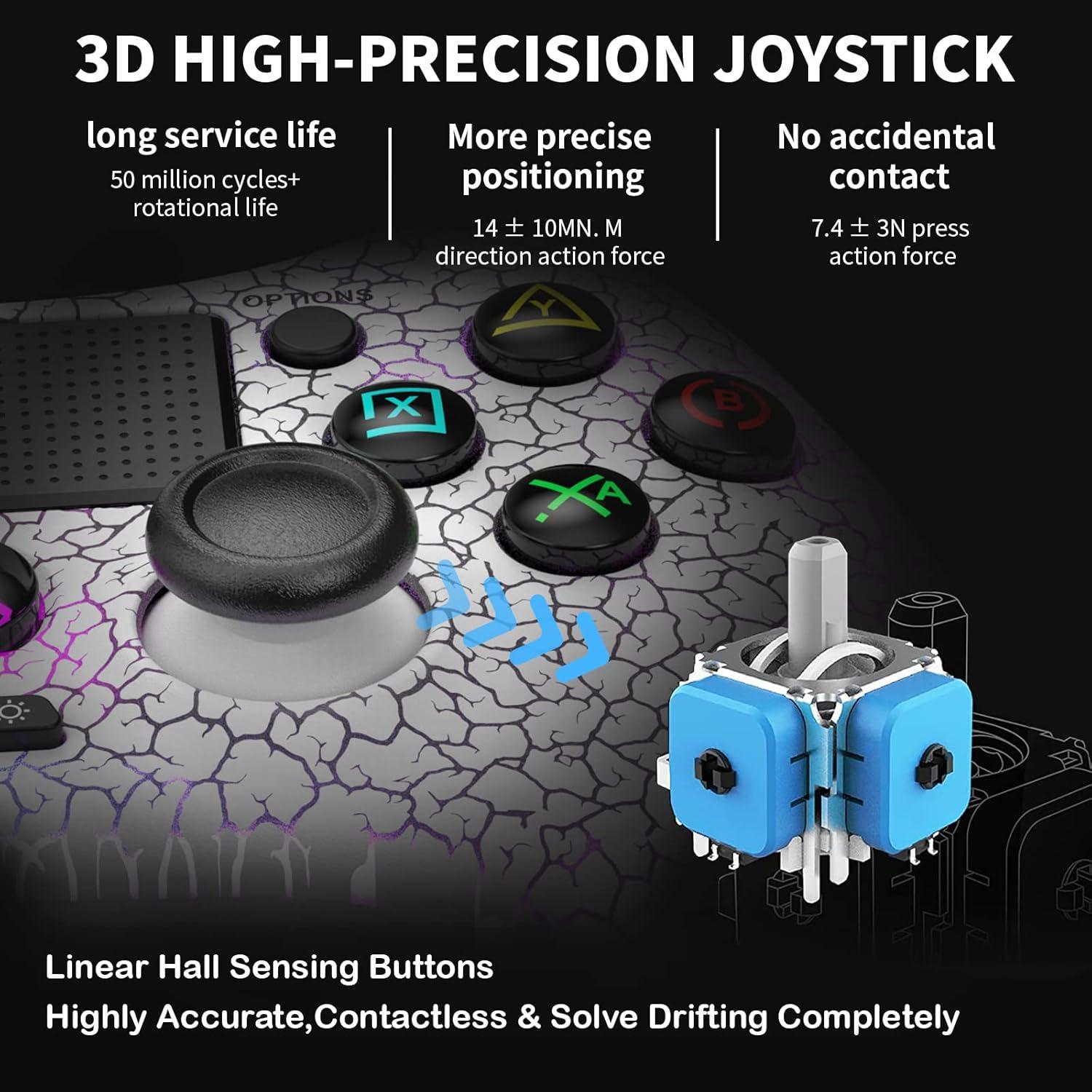 Controlador Inalámbrico RALAN LED 8 Colores para PS4