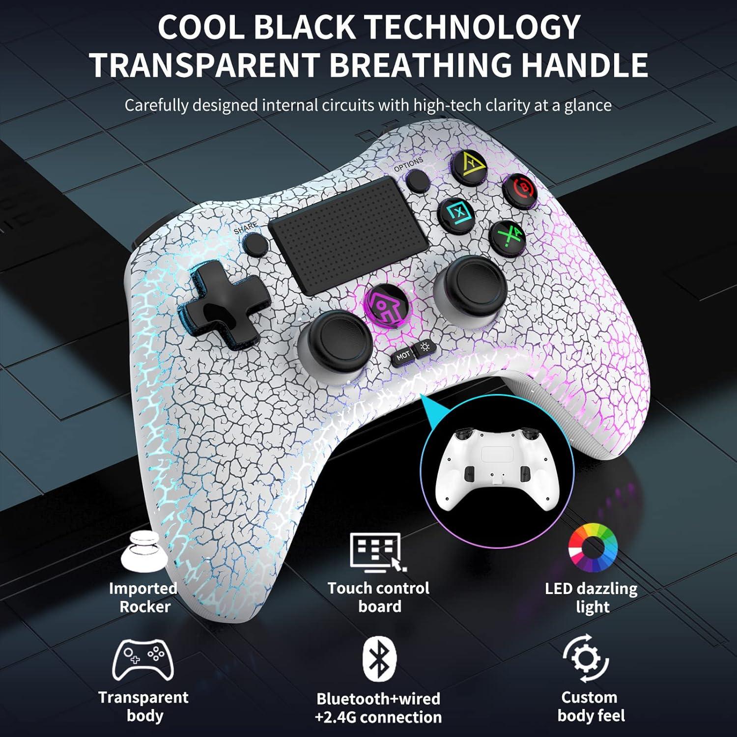 Controlador Inalámbrico RALAN LED 8 Colores para PS4