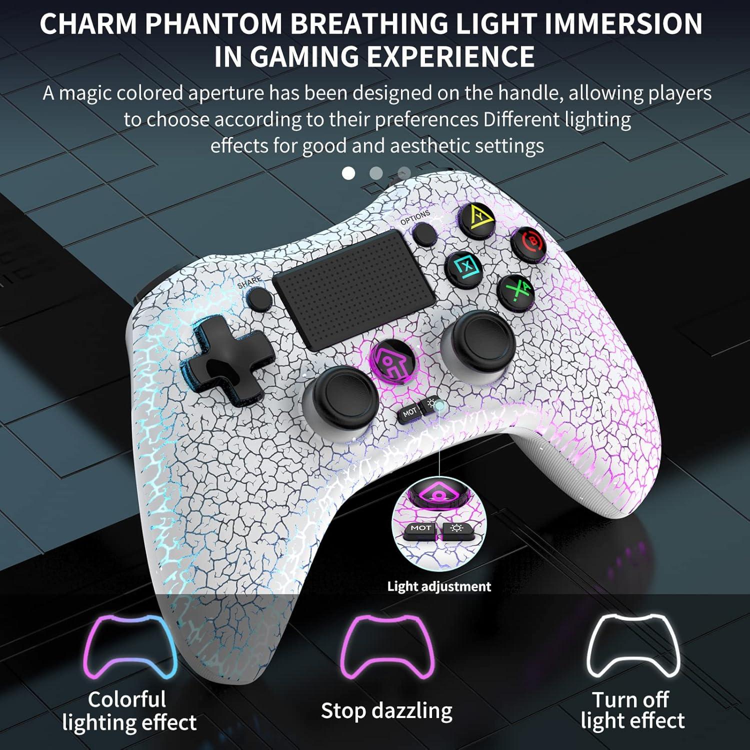 Controlador Inalámbrico RALAN LED 8 Colores para PS4