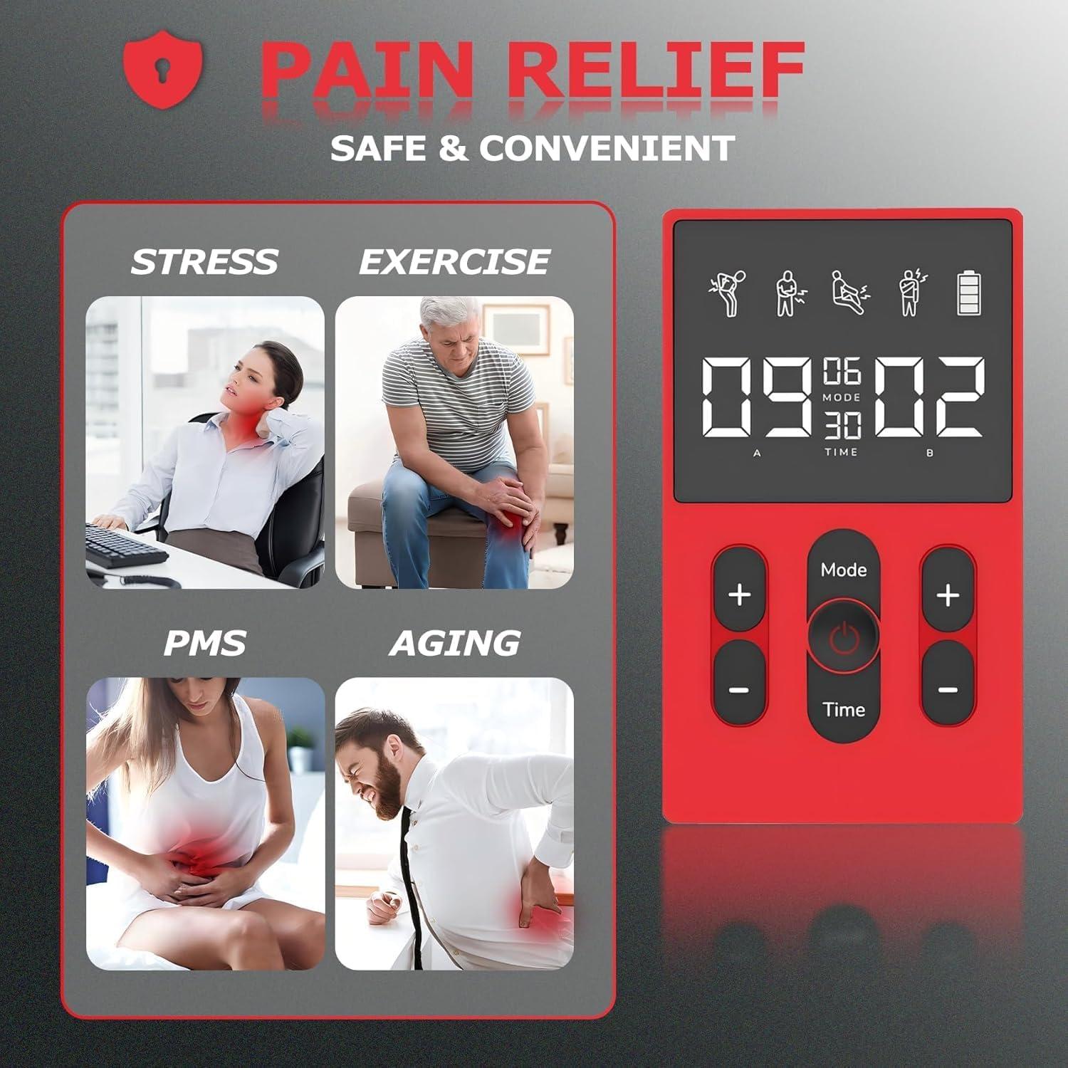 Estimulador Muscular TENS EMS CWTUL 12 Modos Compacto