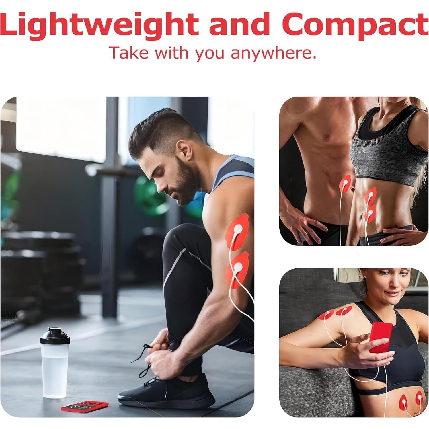 Estimulador Muscular TENS EMS CWTUL 12 Modos Compacto