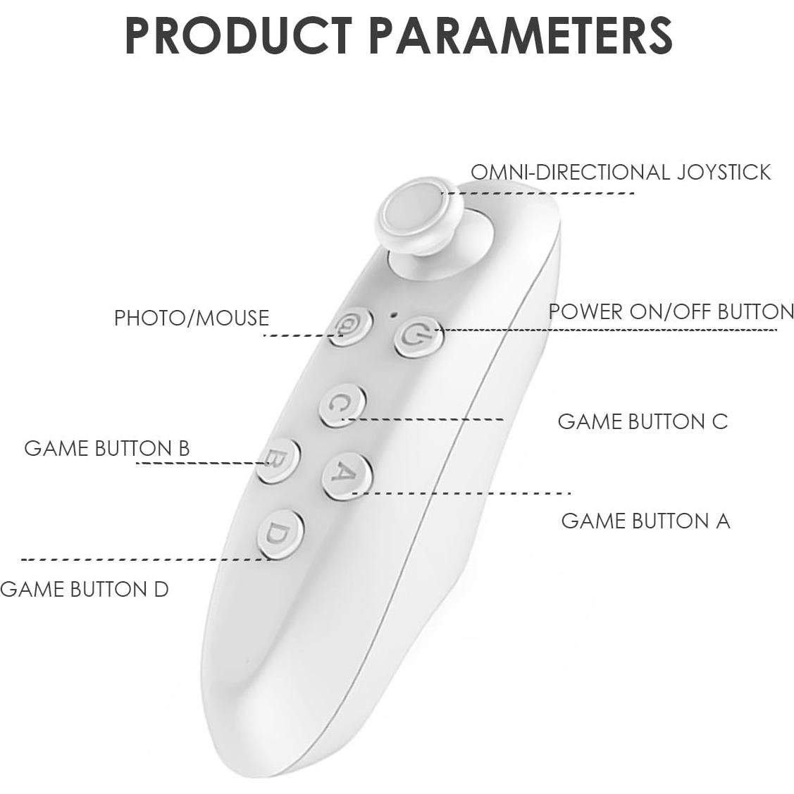Controlador Remoto Mini VR Elictech Bluetooth para Móvil
