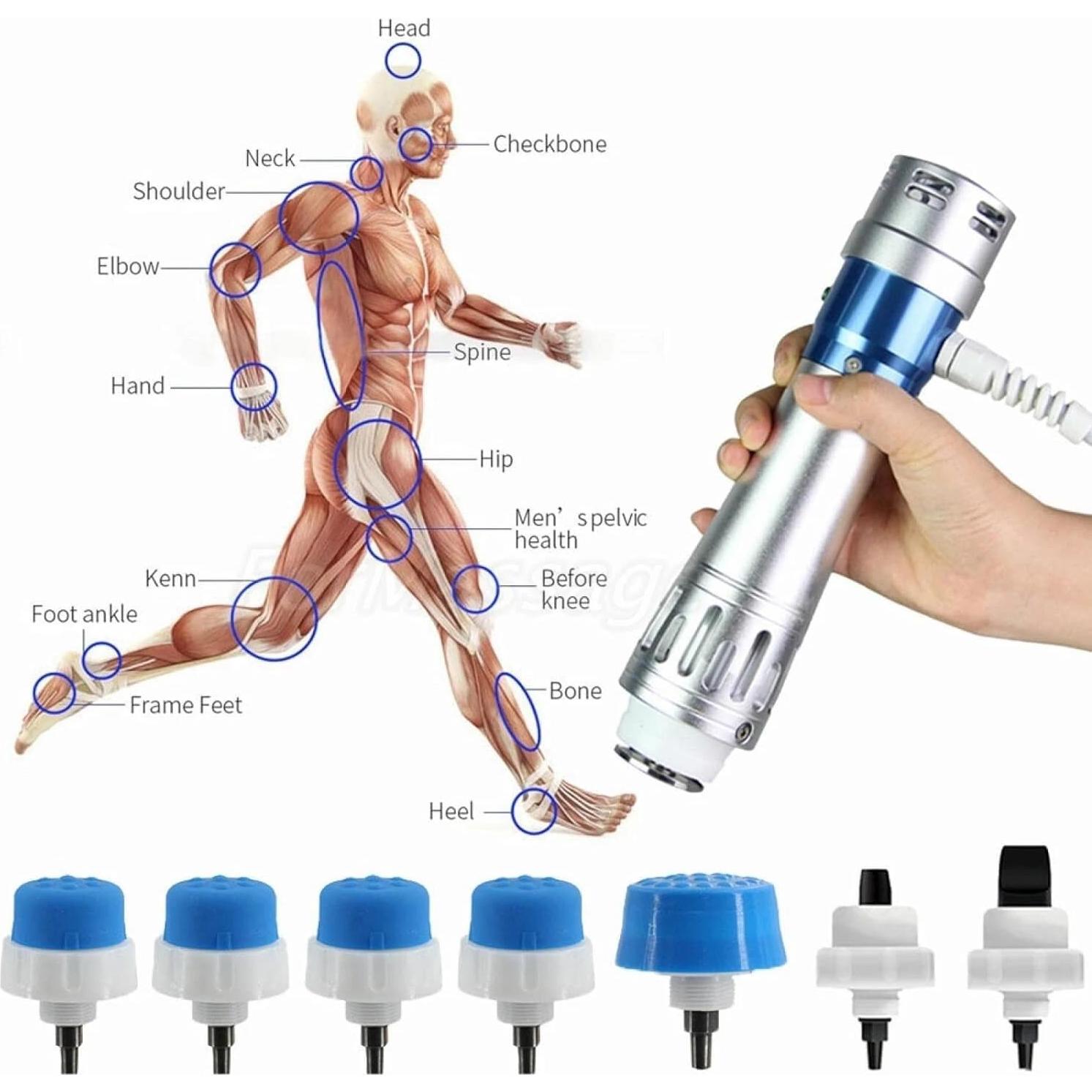 Máquina de Terapia de Ondas de Choque Eléctrica SW18B para Alivio Muscular