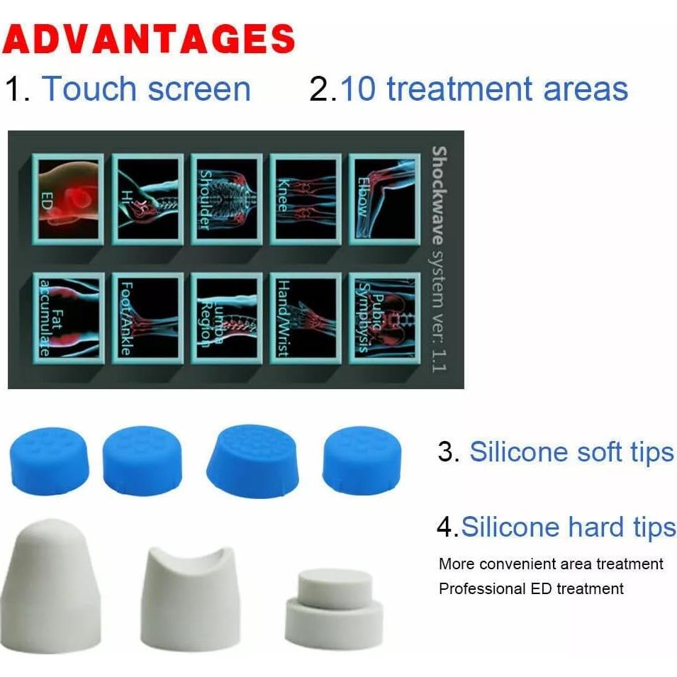 Máquina de Terapia de Ondas de Choque Eléctrica SW18B para Alivio Muscular