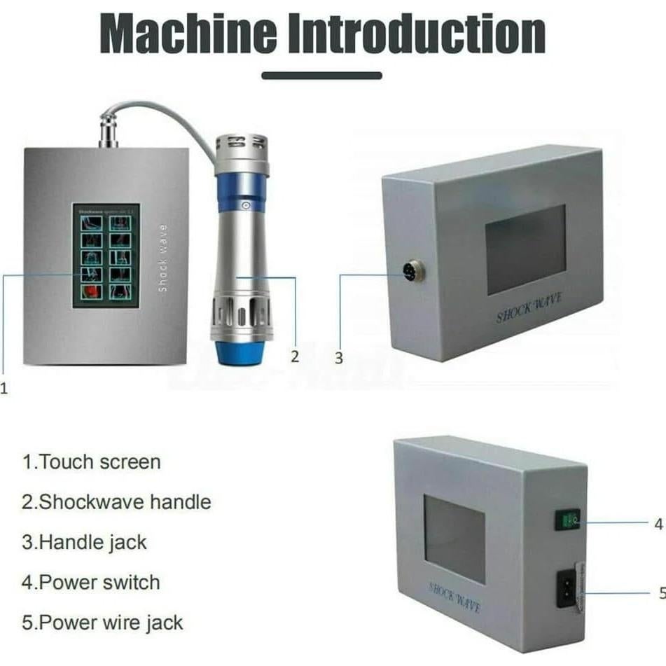 Máquina de Terapia de Ondas de Choque Eléctrica SW18B para Alivio Muscular