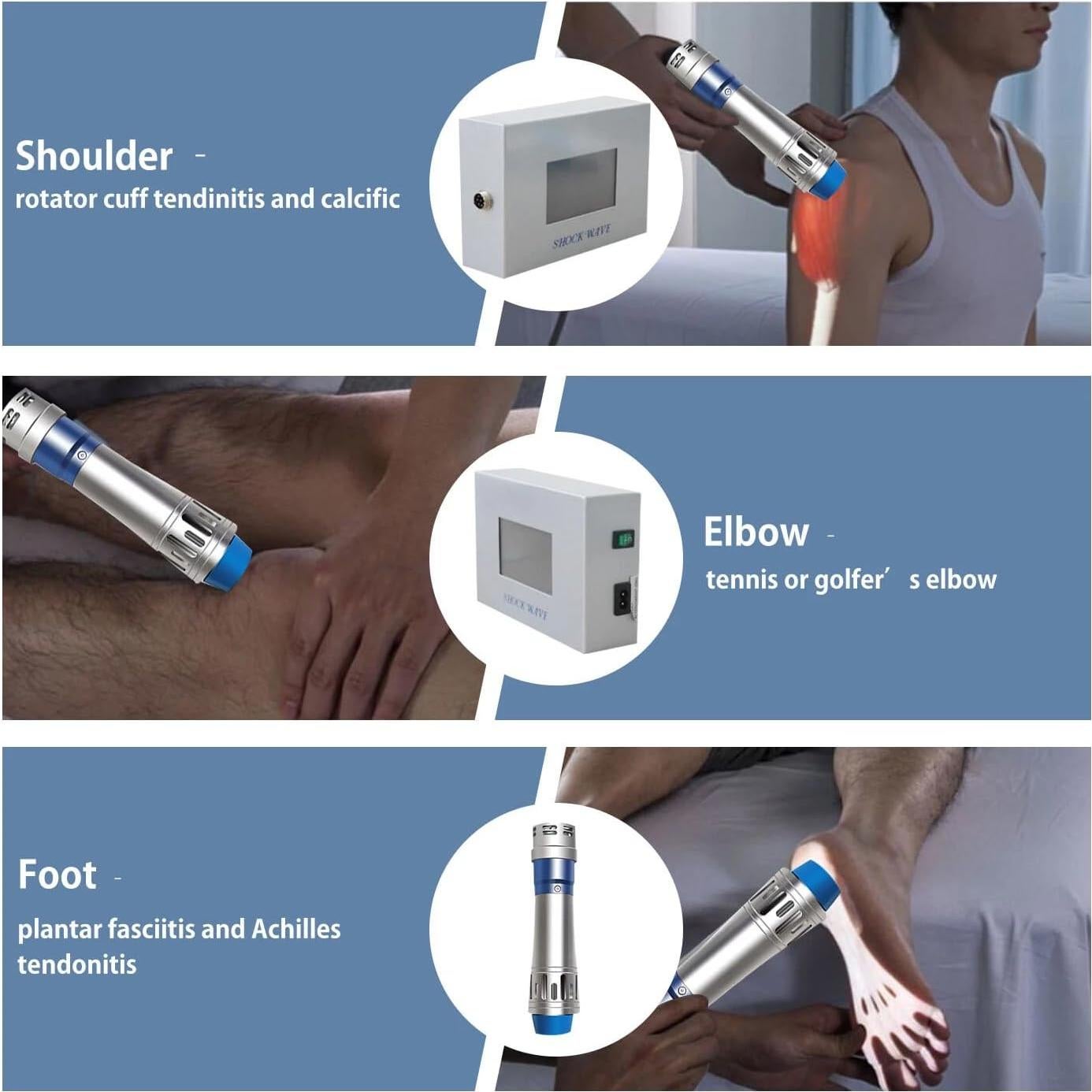 Máquina de Terapia de Ondas de Choque Eléctrica SW18B para Alivio Muscular