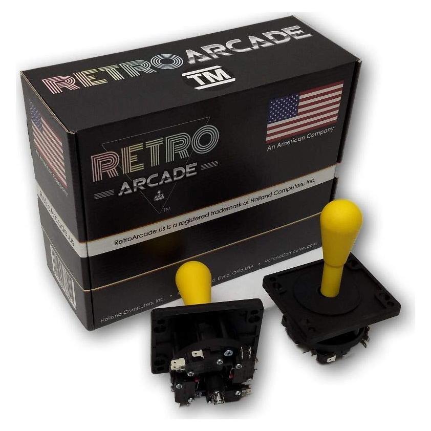 Joystick de Arcade RetroArcade Amarillo 8 Direcciones