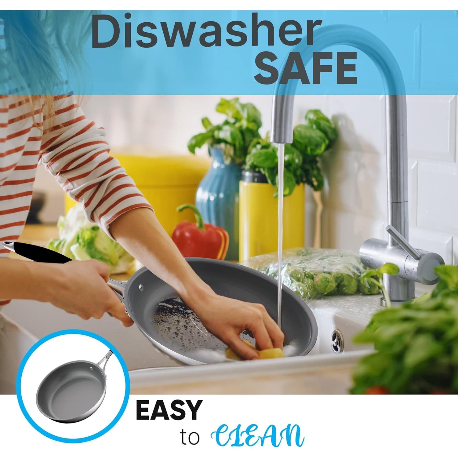 Sartén Pequeña NutriChef 20 cm Antiadherente Acero Inoxidable