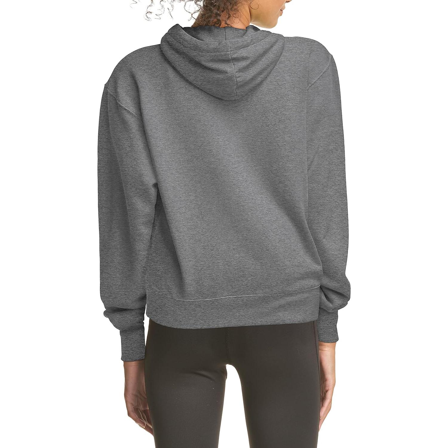 Sudadera con capucha recortada Hanes Originals mujer negra