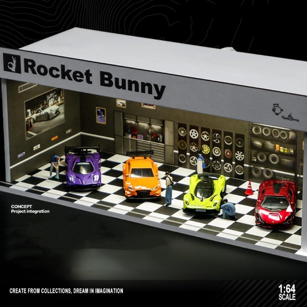 Estuche Garaje de Exhibición Hot Wheels 1:64 con LED y Acrílico