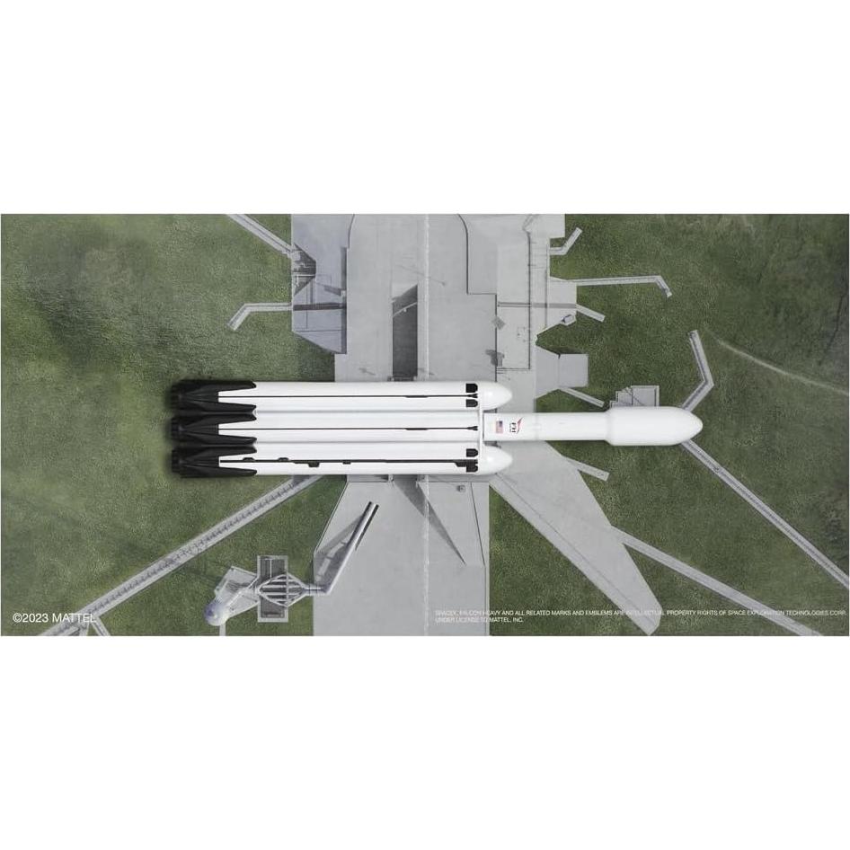 Matchbox Sky Busters Cohete Falcon Heavy SpaceX con Tapete