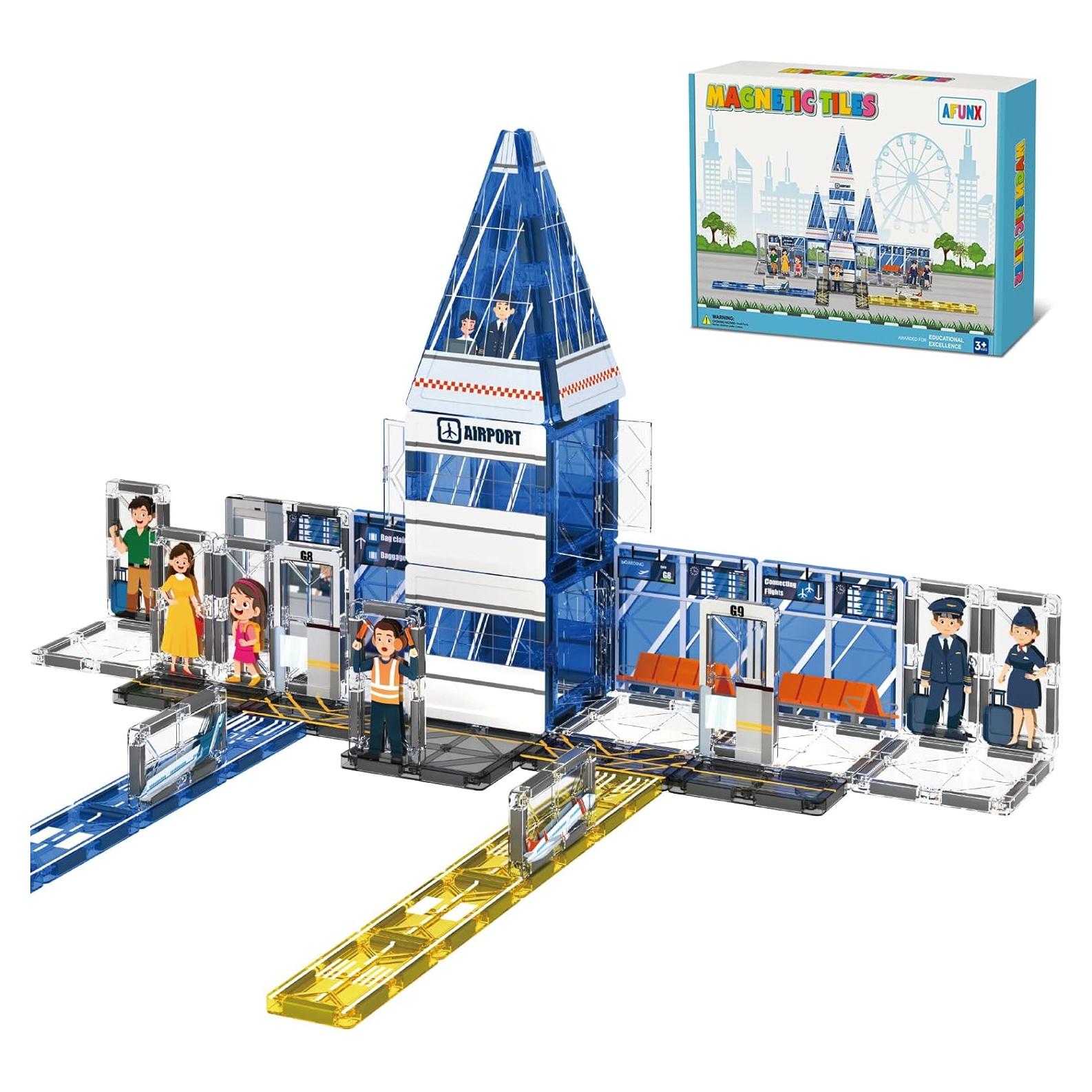 Set de Azulejos Magnéticos AFUNX Aeropuerto 54PCS Juguete Educativo