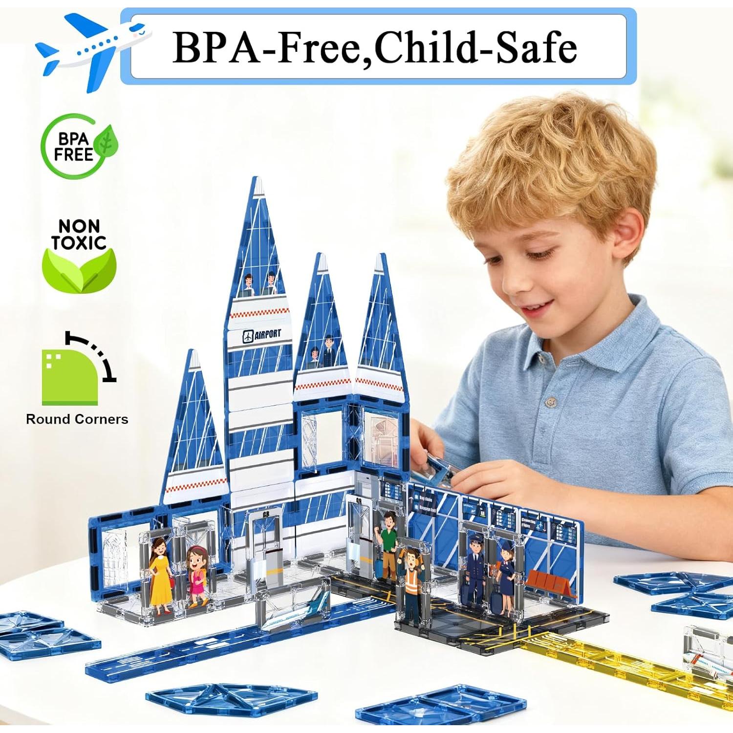 Set de Azulejos Magnéticos AFUNX Aeropuerto 54PCS Juguete Educativo