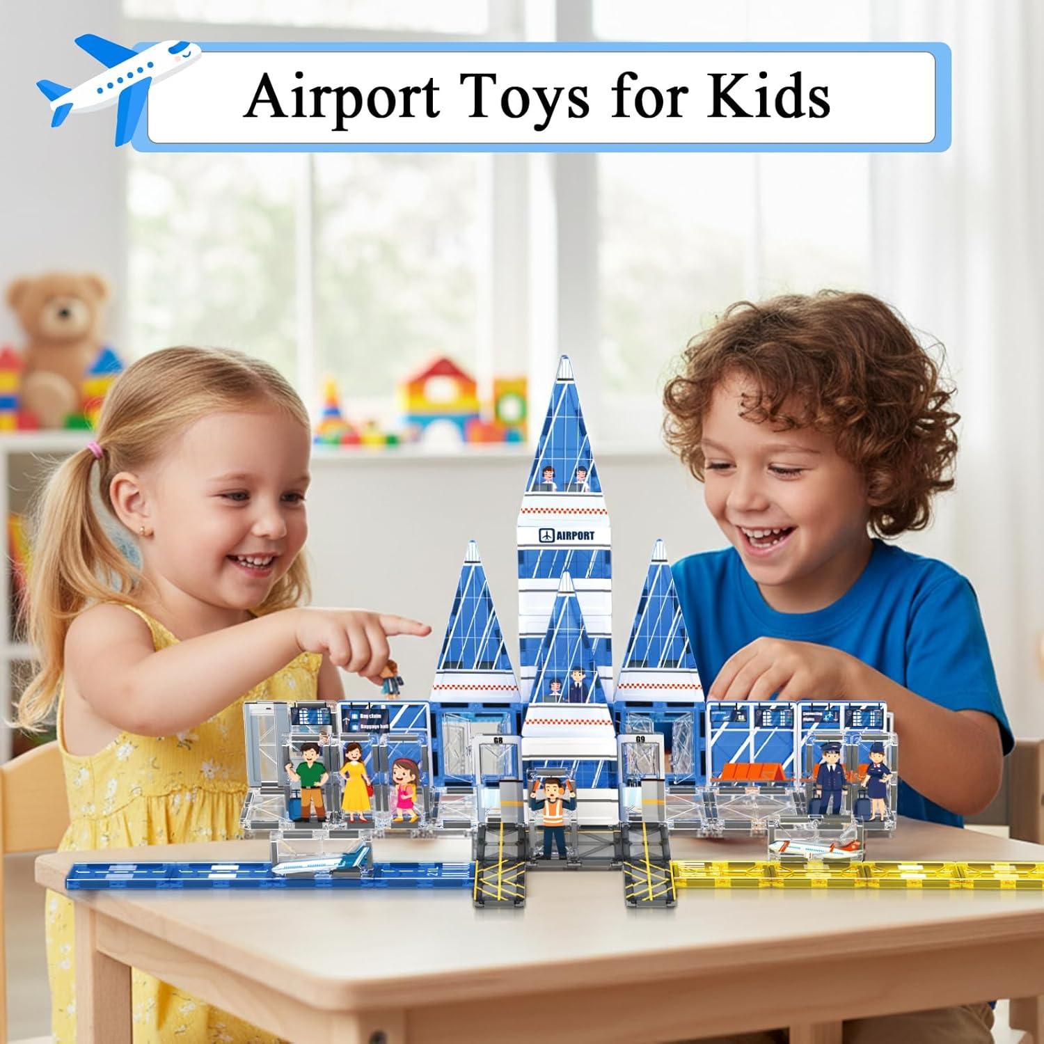 Set de Azulejos Magnéticos AFUNX Aeropuerto 54PCS Juguete Educativo