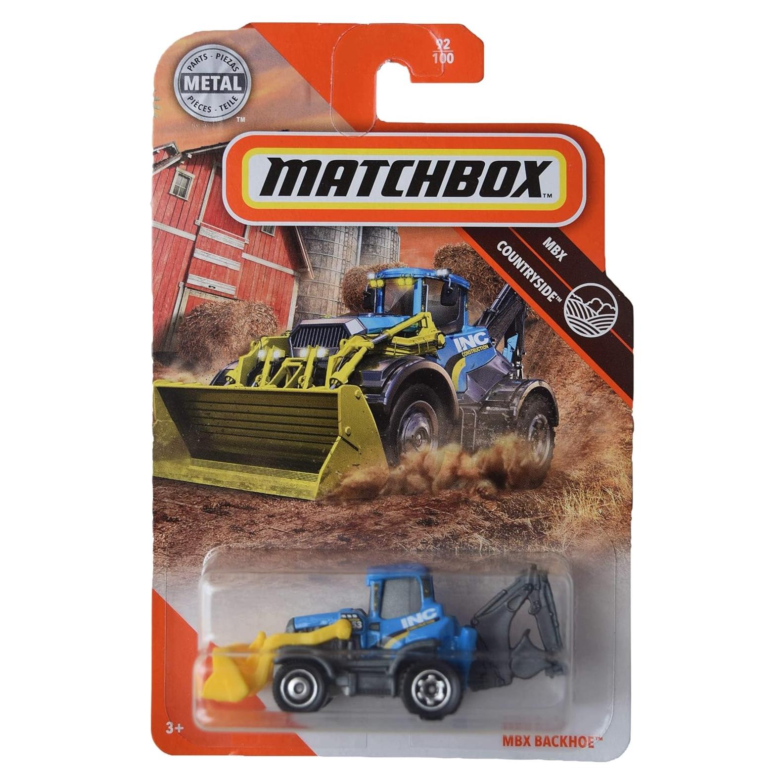 Retroexcavadora Matchbox GPP12 Azul 16.6x10.9 cm