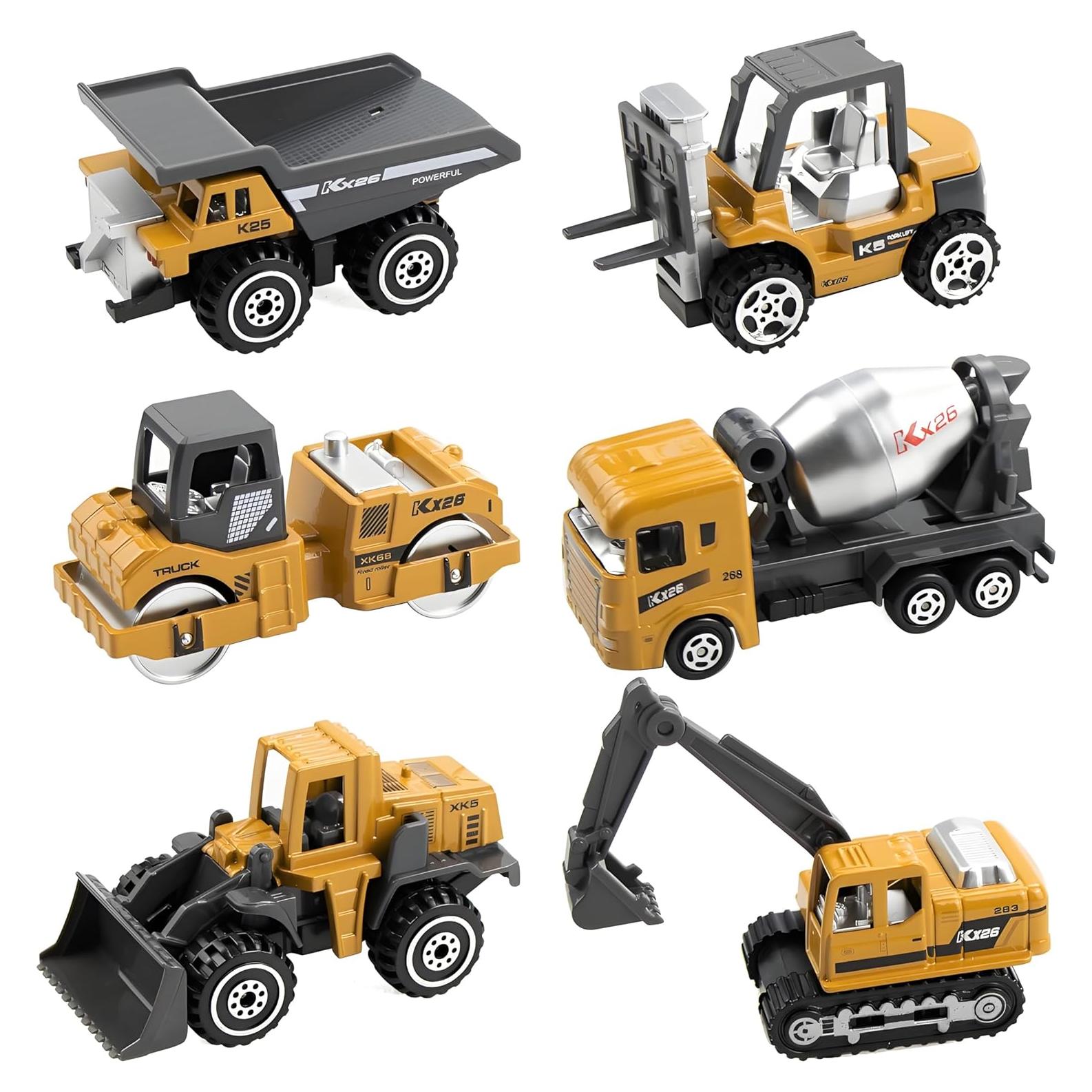 Set de Vehículos de Construcción BenRich 6 Piezas Escala 1:64