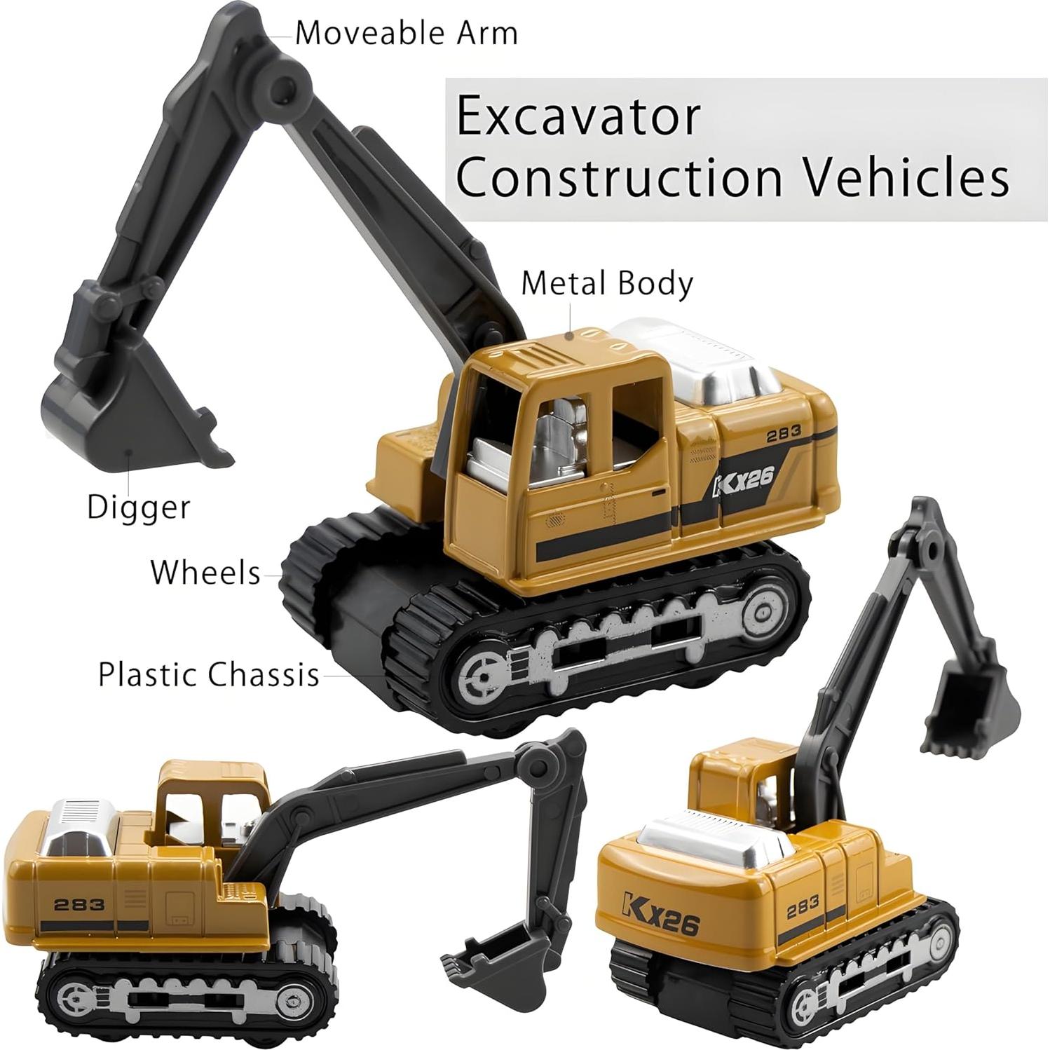 Set de Vehículos de Construcción BenRich 6 Piezas Escala 1:64