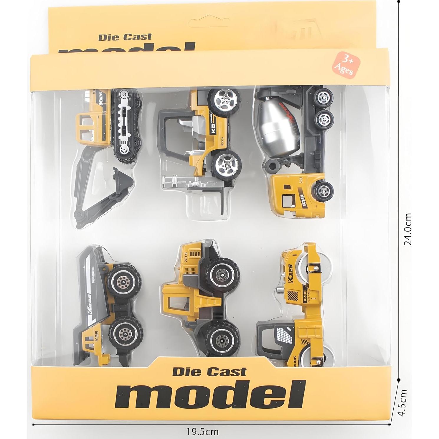 Set de Vehículos de Construcción BenRich 6 Piezas Escala 1:64