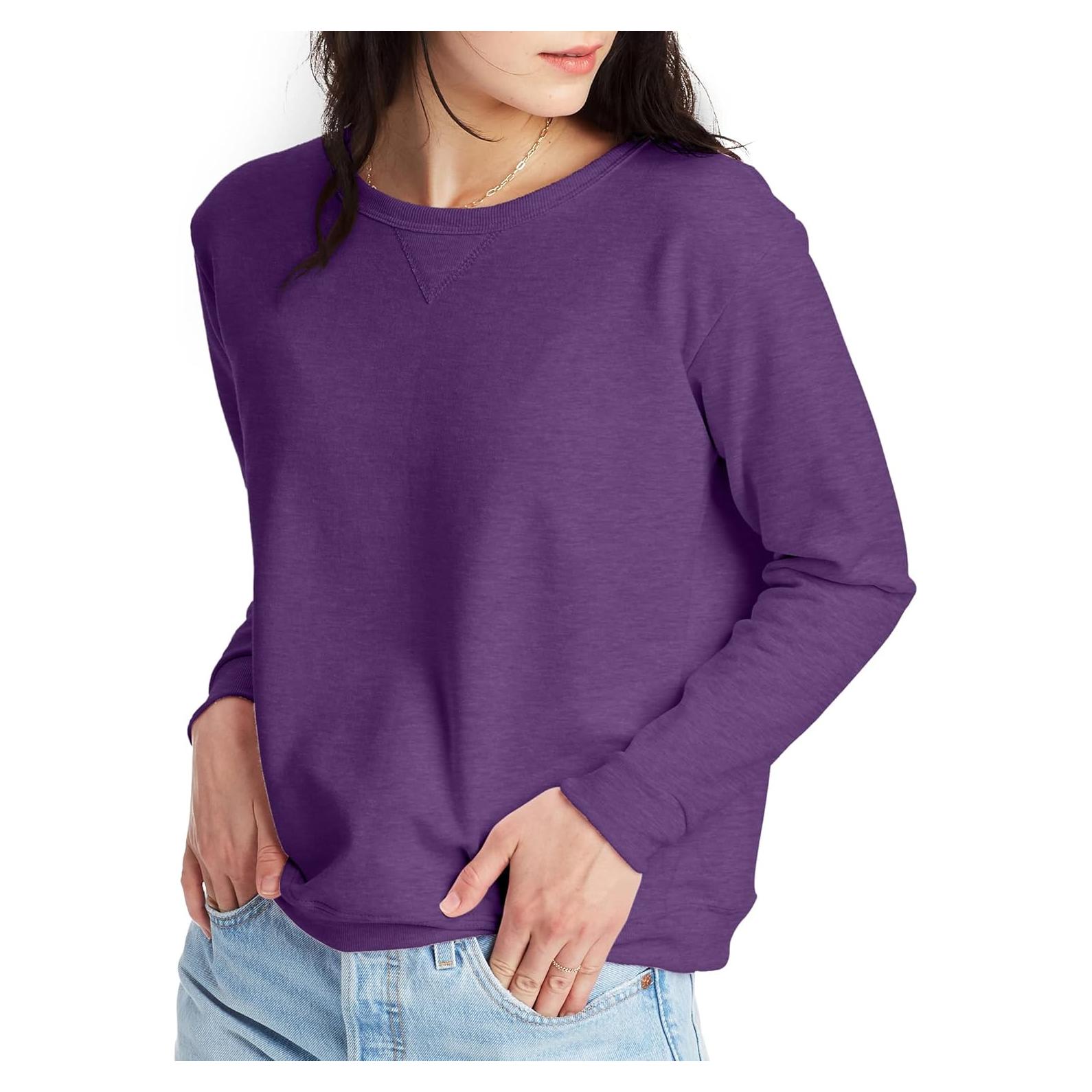 Sudadera Hanes EcoSmart Mujer X-Large Violet Splendor