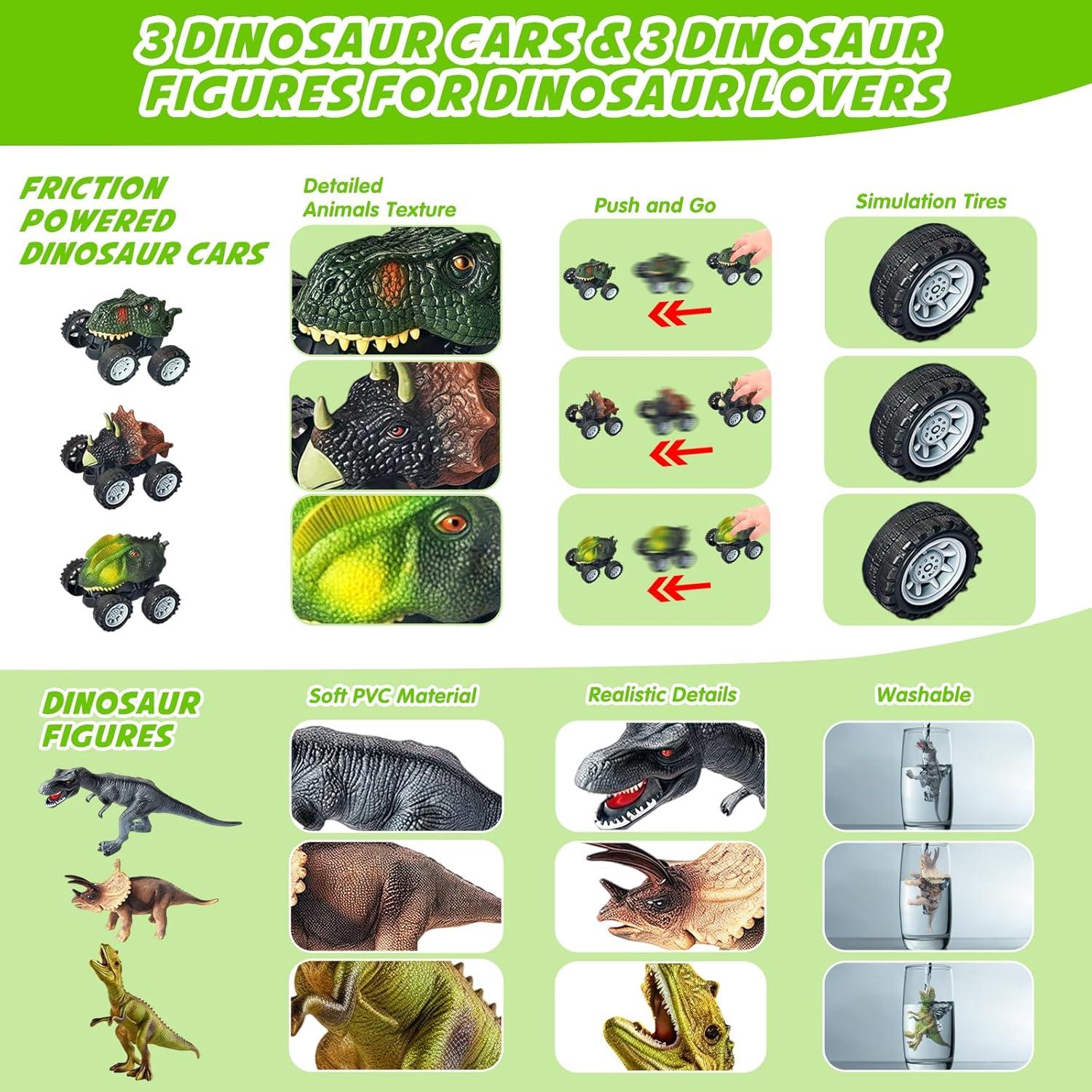 Camión Transportador de Dinosaurios Lunoppy K600-30 con Sonido y Luz