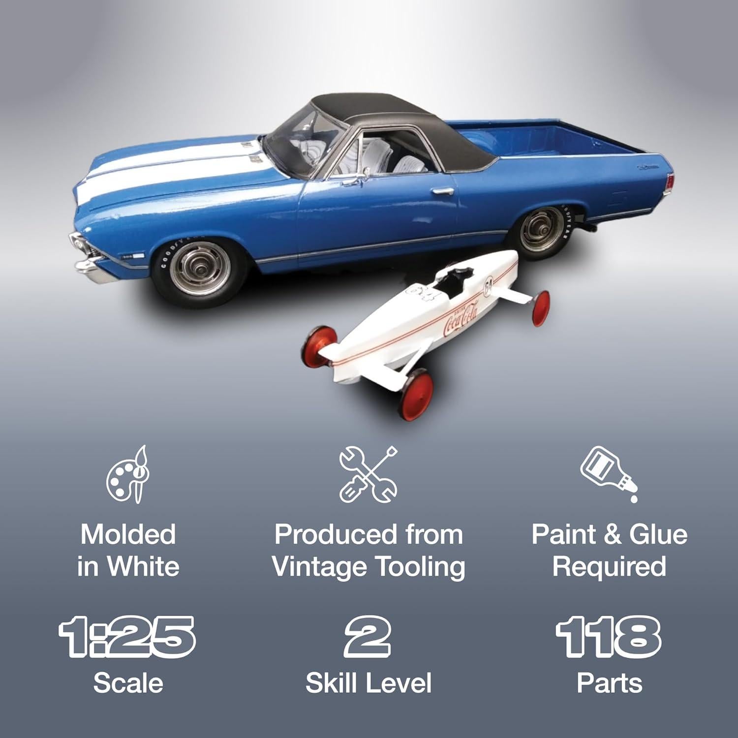 Kit de Modelo AMT 1968 Chevy El Camino SS Coca-Cola 1:25